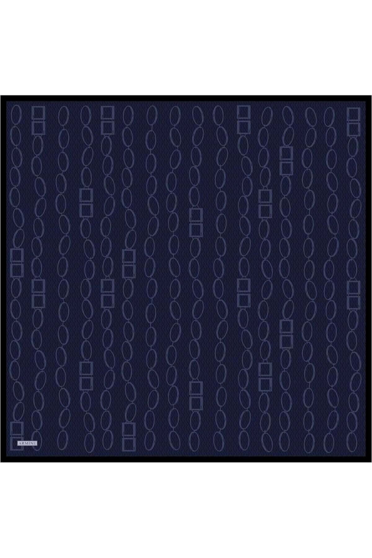 İpek Eşarp Nostalji - 8925-34 Lacivert Twill
