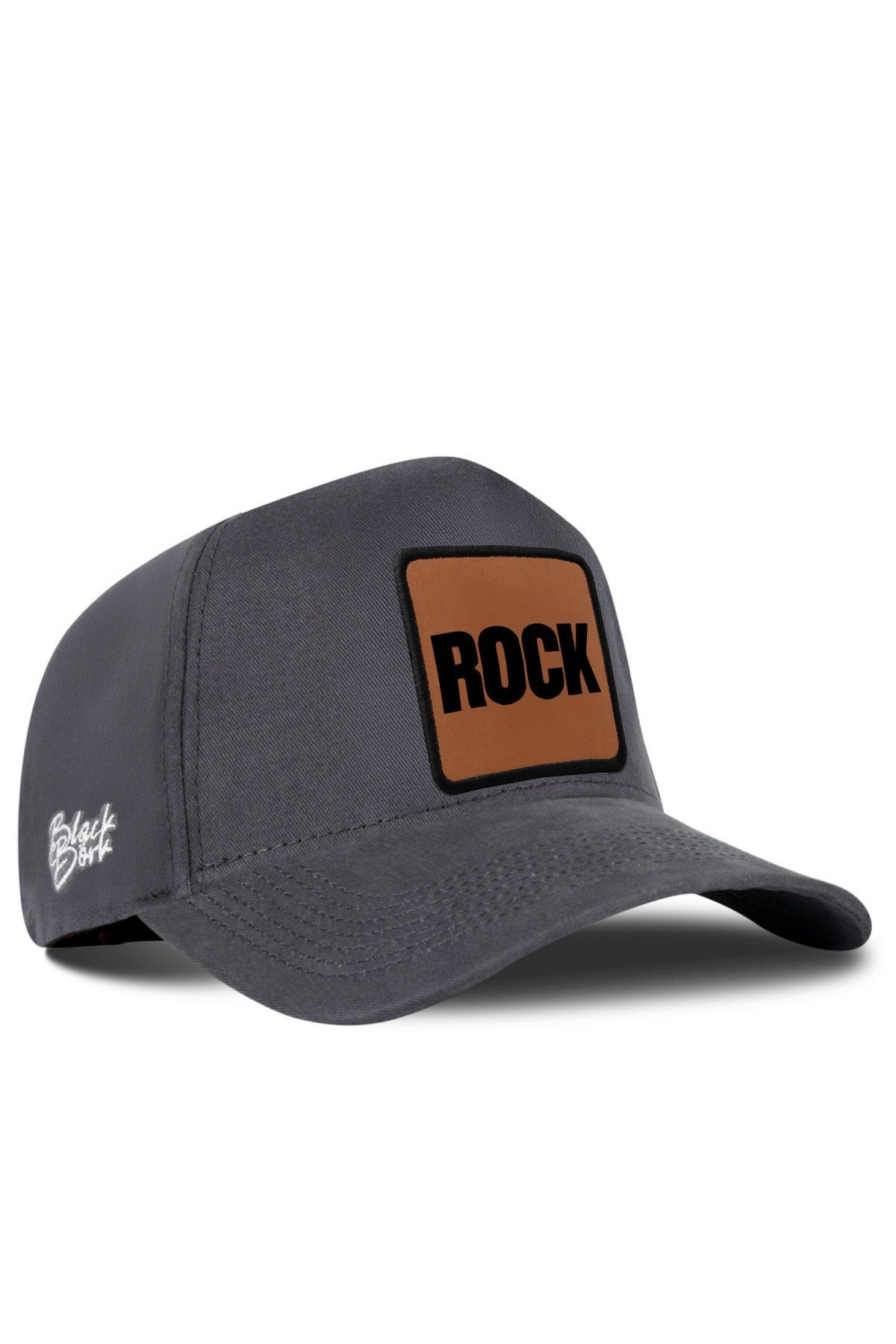 Rock Logolu Antrasit Beyzbol Şapka