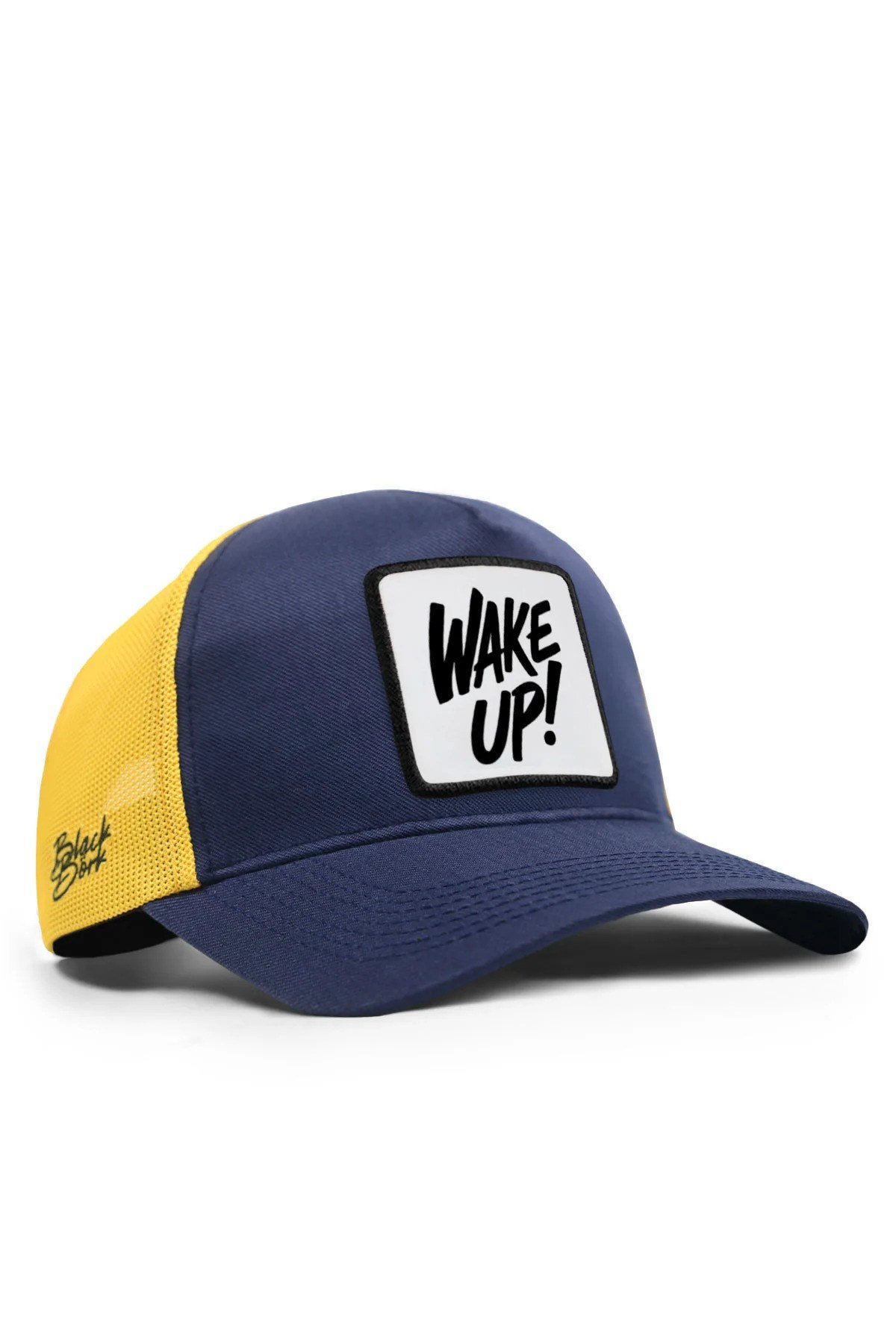 Wake Up Logolu Cordura Lacivert-Sarı Trucker Şapka
