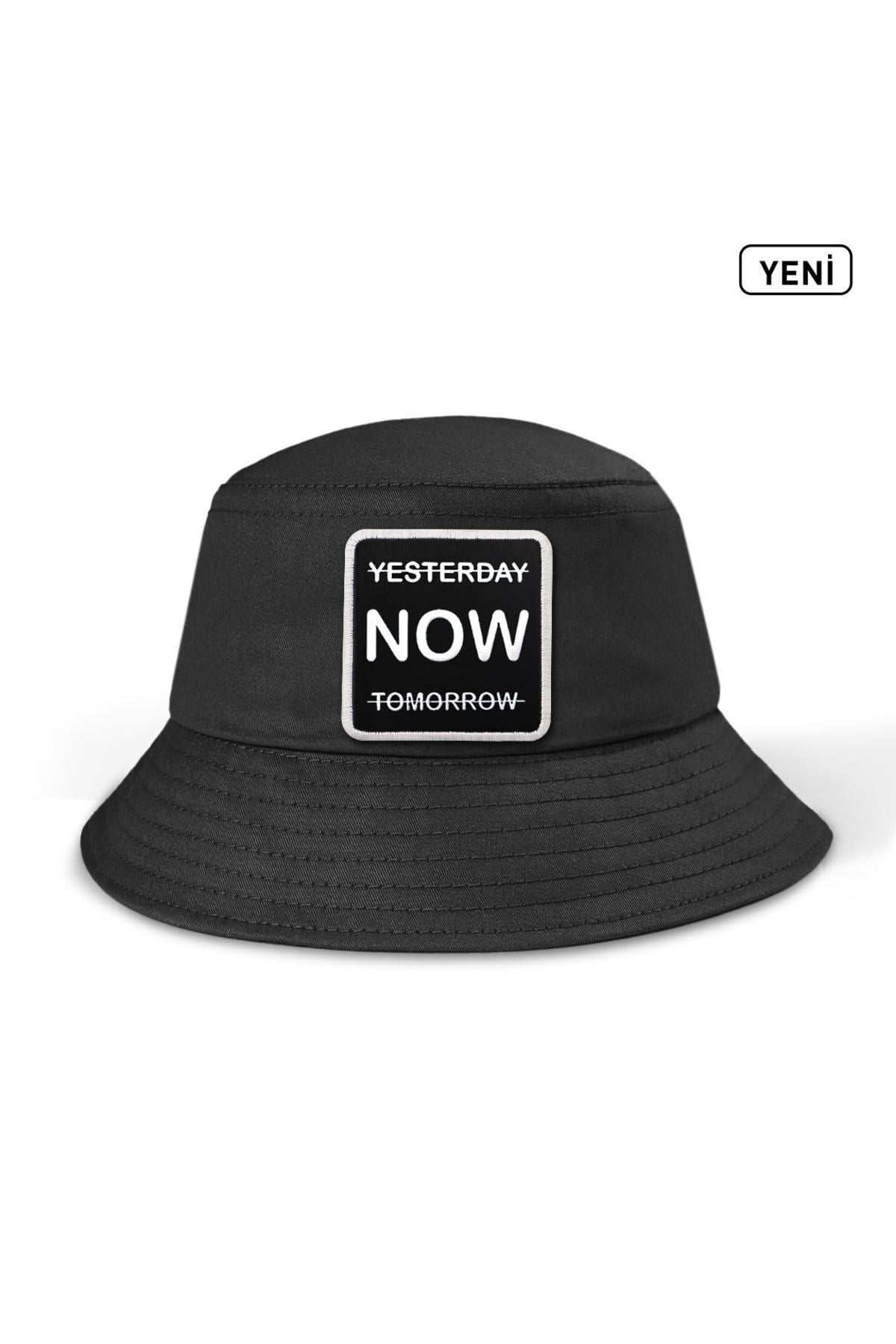 Yesterday Now Tomorrow Logolu Bucket Siyah Şapka