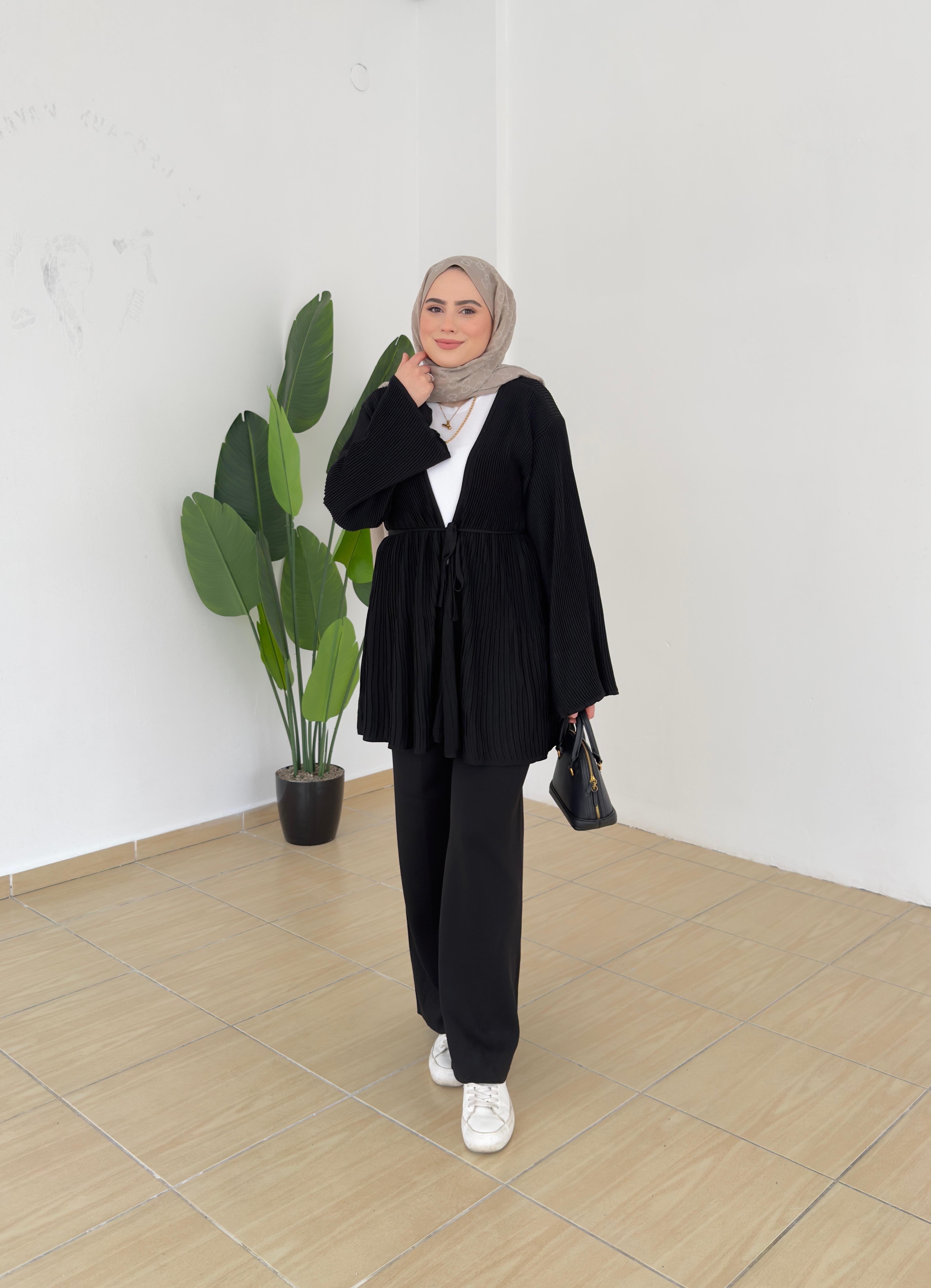 Triko Kimono Takım - Siyah