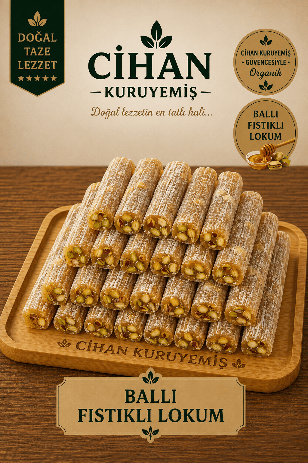 Ballı Fıstıklı Fitil Lokum