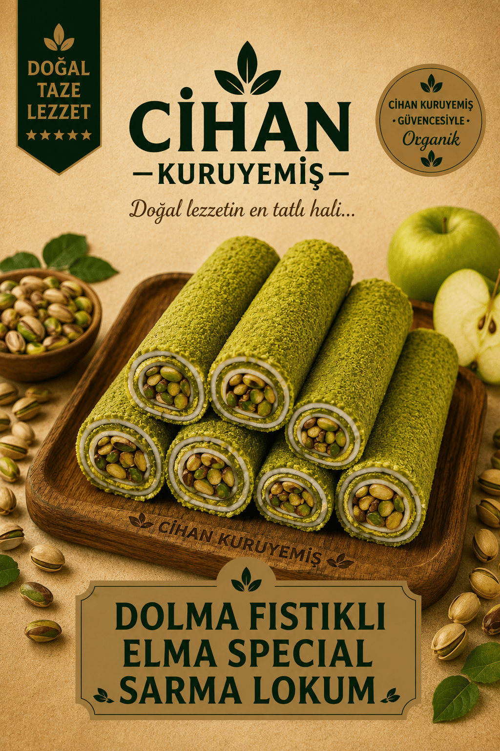 Dolma Fıstıklı Elma Sprecial Sarma Lokum