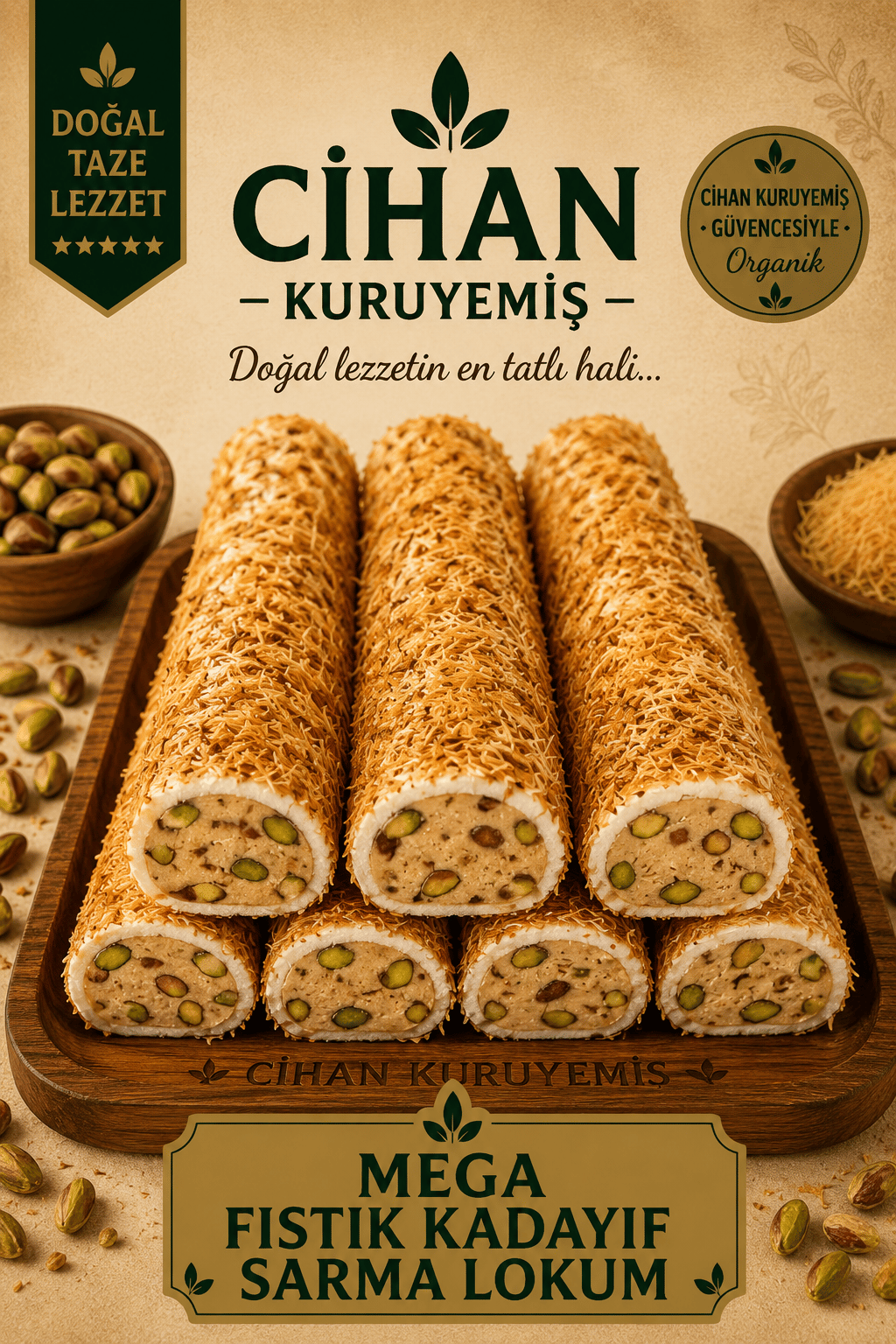 Mega Fıstık Kadayıf Specıal Sarma Lokum