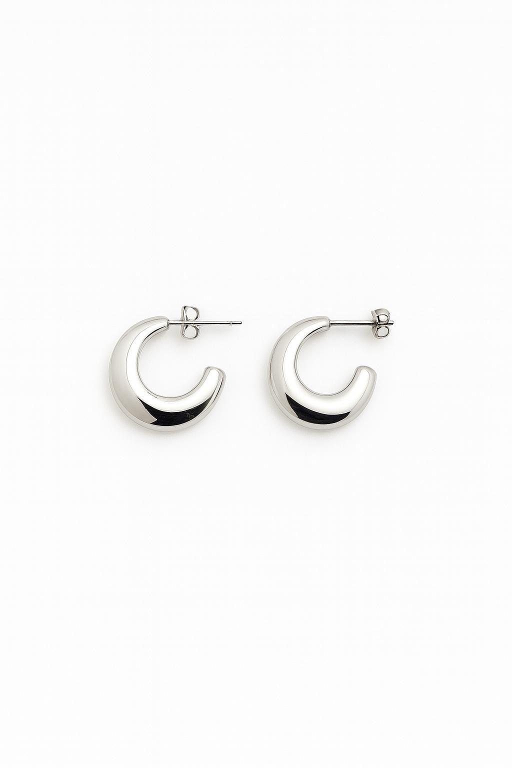 C-Model Silver Earring