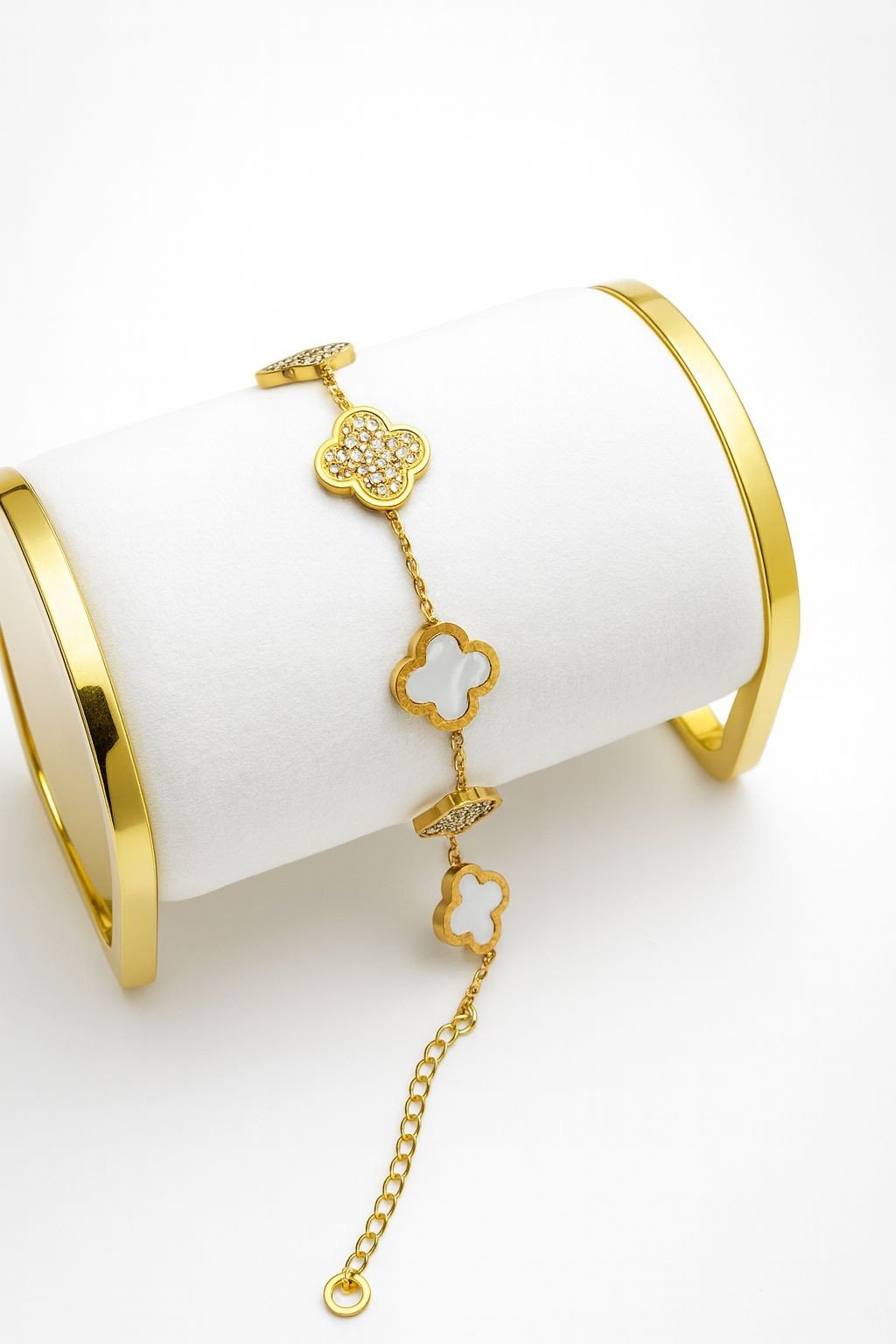 Leaf Gold & White Bracelet