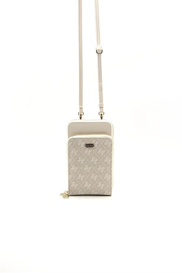Silver & Polo SP1011 Kadın Telefon Çantası Monogram Taş-Kemik