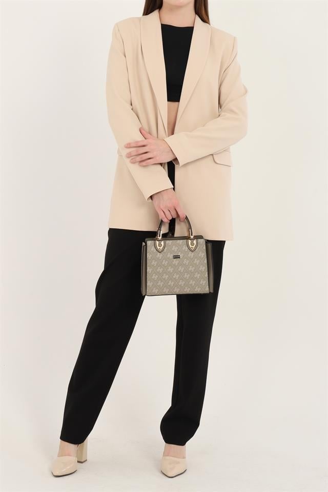 Silver & Polo SP1133 Kadın El Çantası Monogram Y.Yeşil