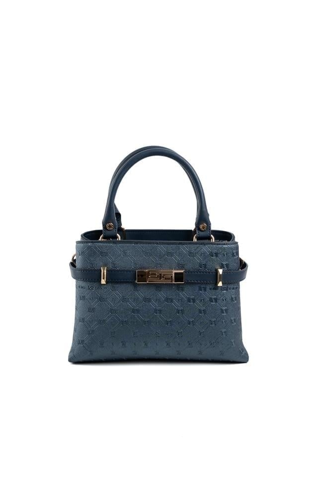 Silver & Polo SP1149 Kadın El Çantası Logolu Lacivert