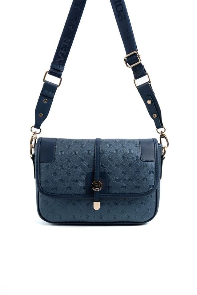 Silver & Polo SP1182 Kadın Çapraz Çanta Logolu Lacivert