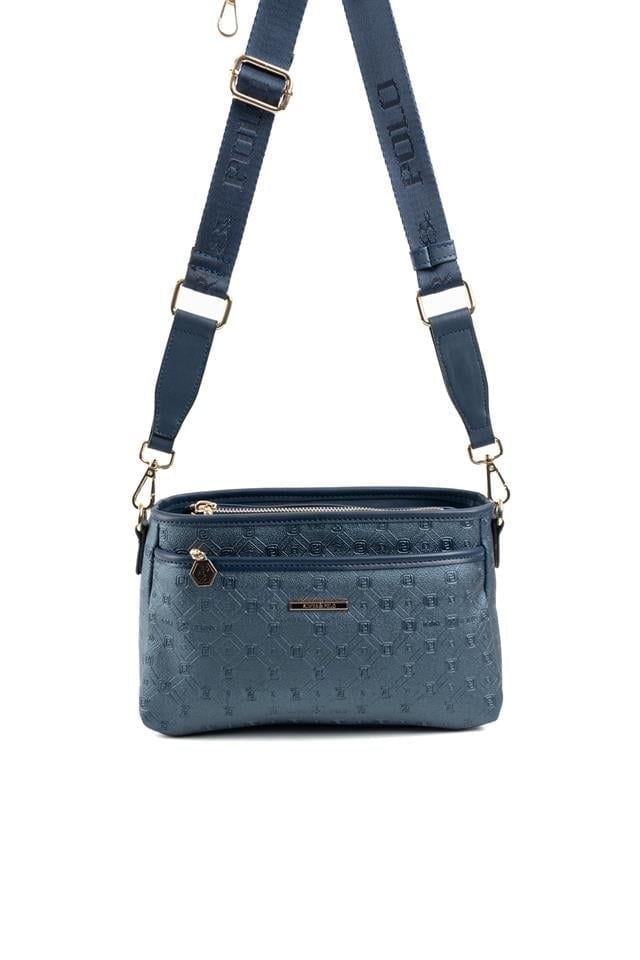 Silver & Polo SP1184 Kadın Çapraz Çanta Logolu Lacivert