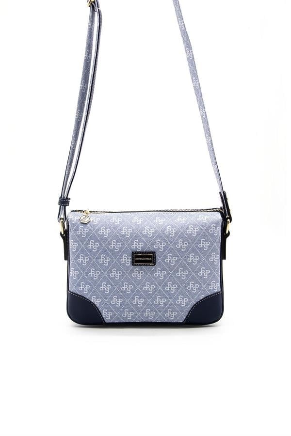 SP784 Kadın Çapraz Çanta Monogram Mavi-Lacivert