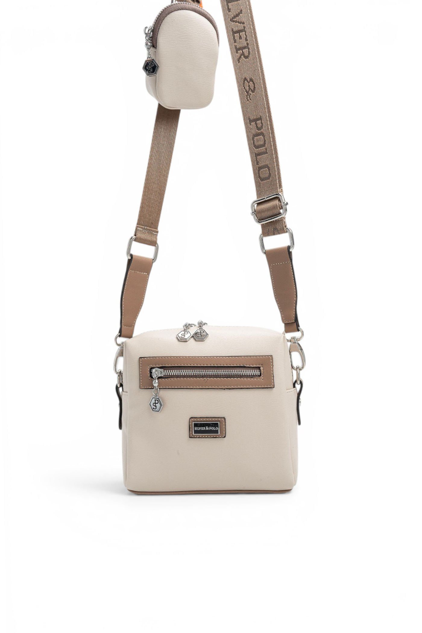 SP1038 Kadın Çapraz Çanta Düz Bej - Latte SP1038-M105