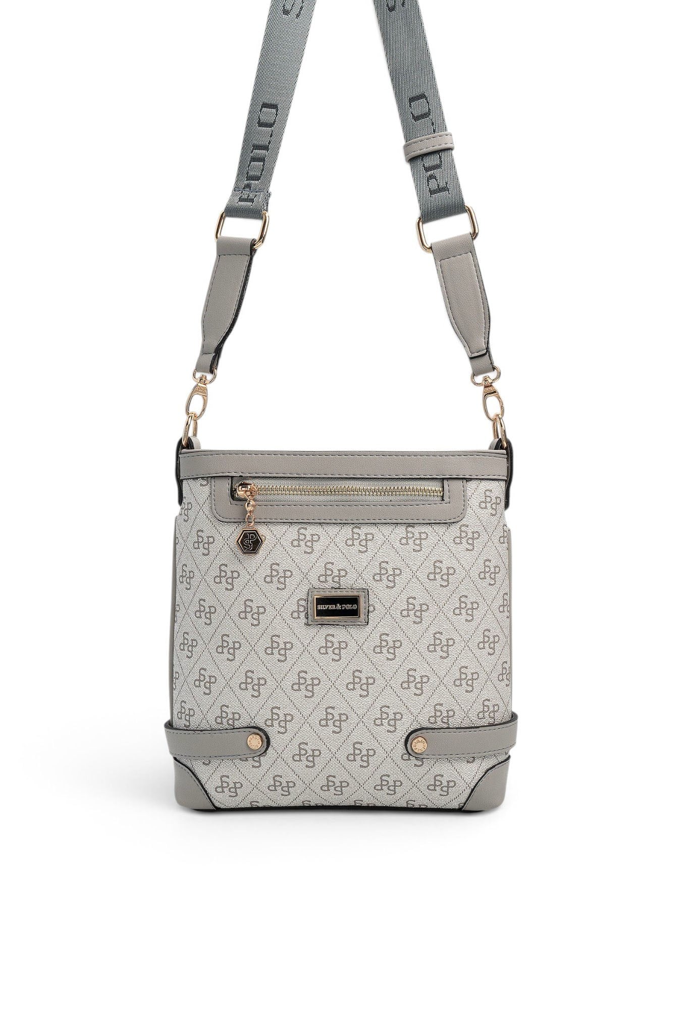 SP1120 Kadın Çapraz Çanta Monogram A.Gri - Gri SP1120-M178