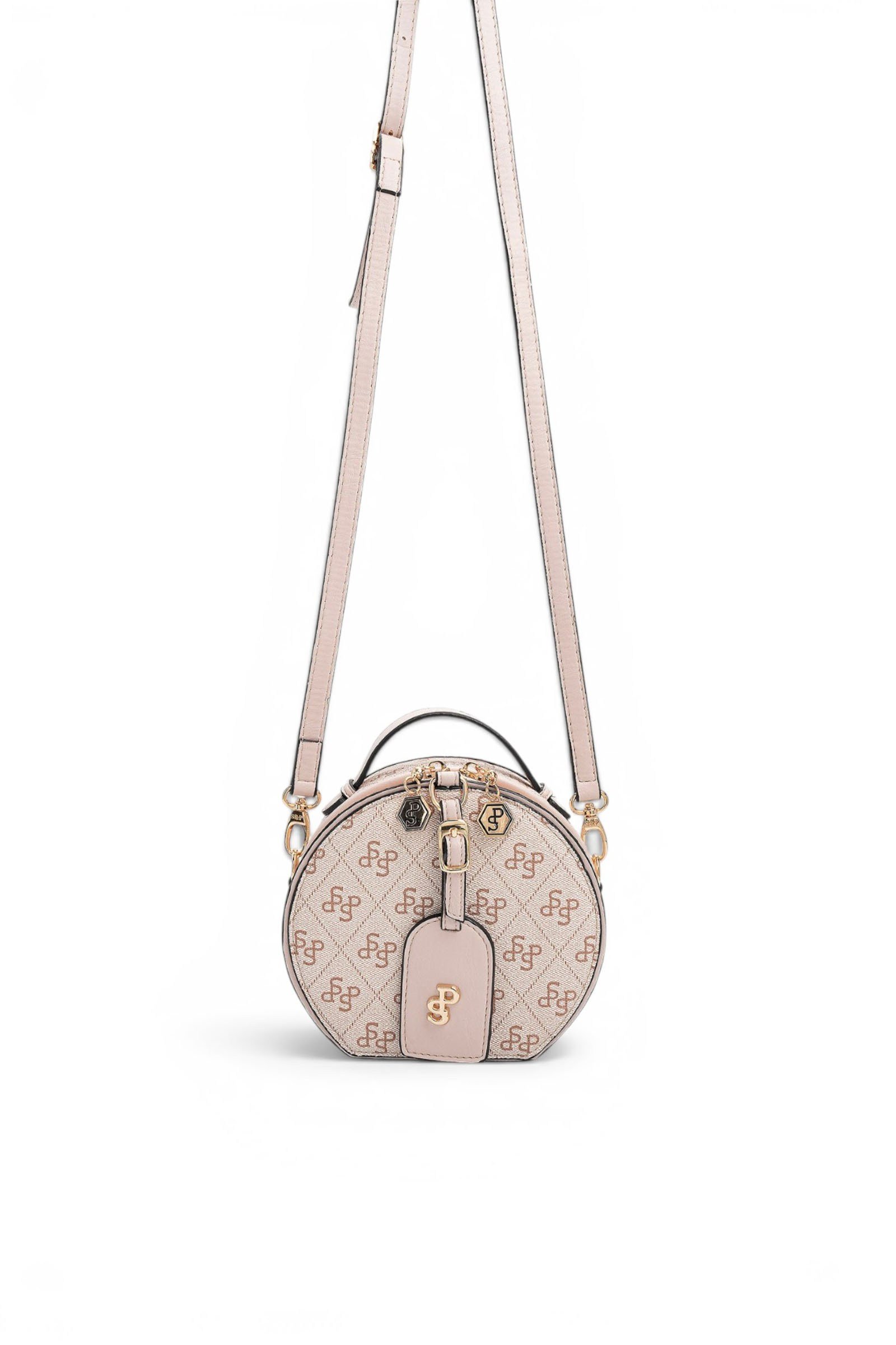 SP1163 Kadın Çapraz Çanta Monogram Pembe - Pudra SP1163-M178