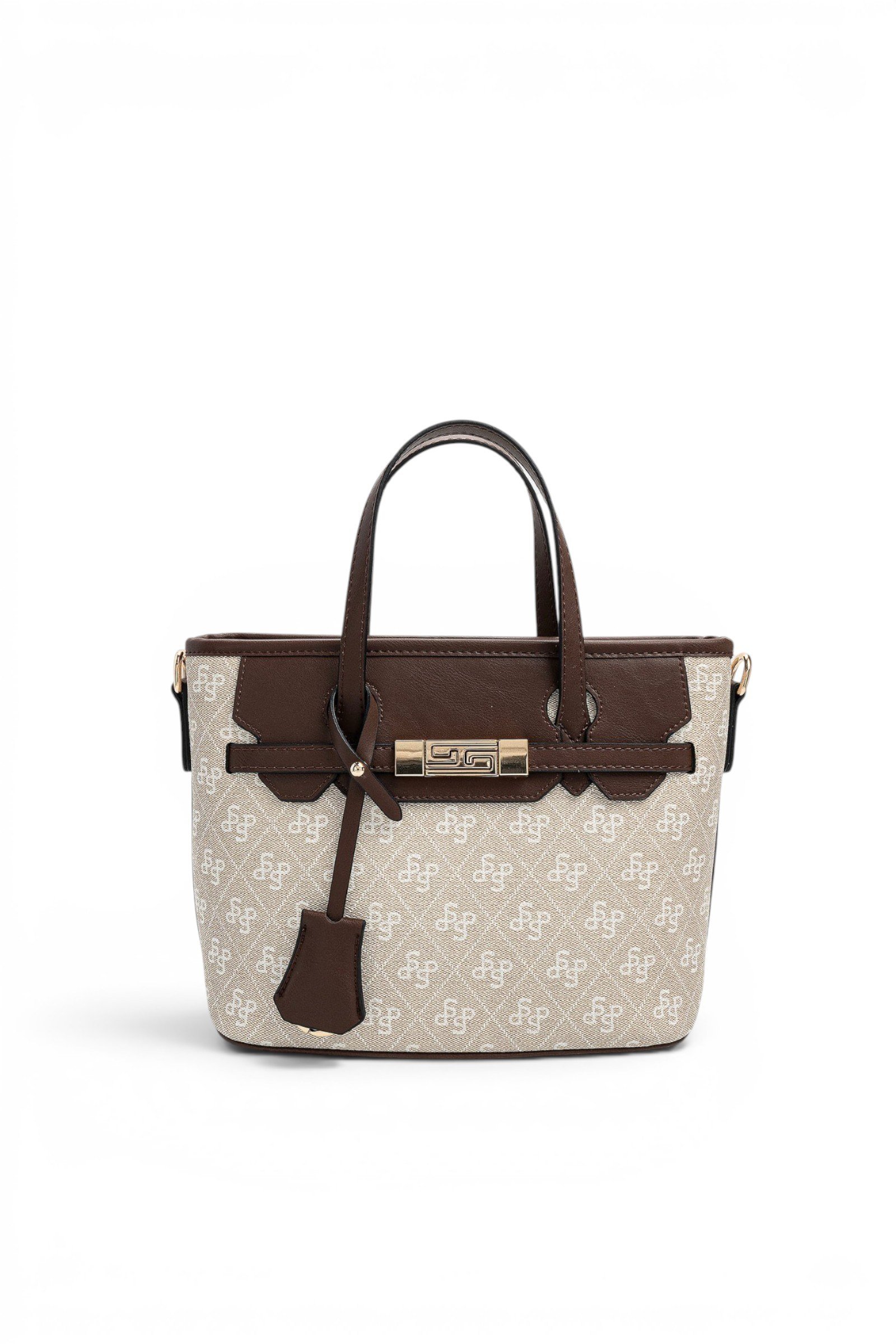 SP1185 Kadın El Çantası Monogram Taş - Kahve SP1185-M178