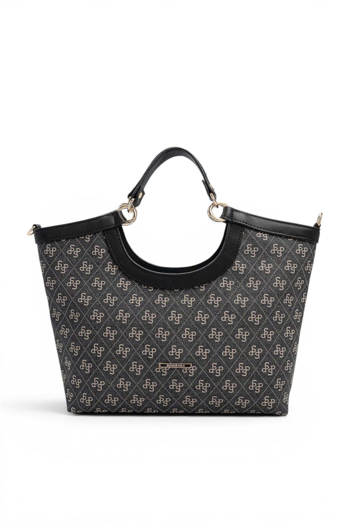 SP1189 Kadın El Çantası Monogram Füme - Siyah SP1189-M178