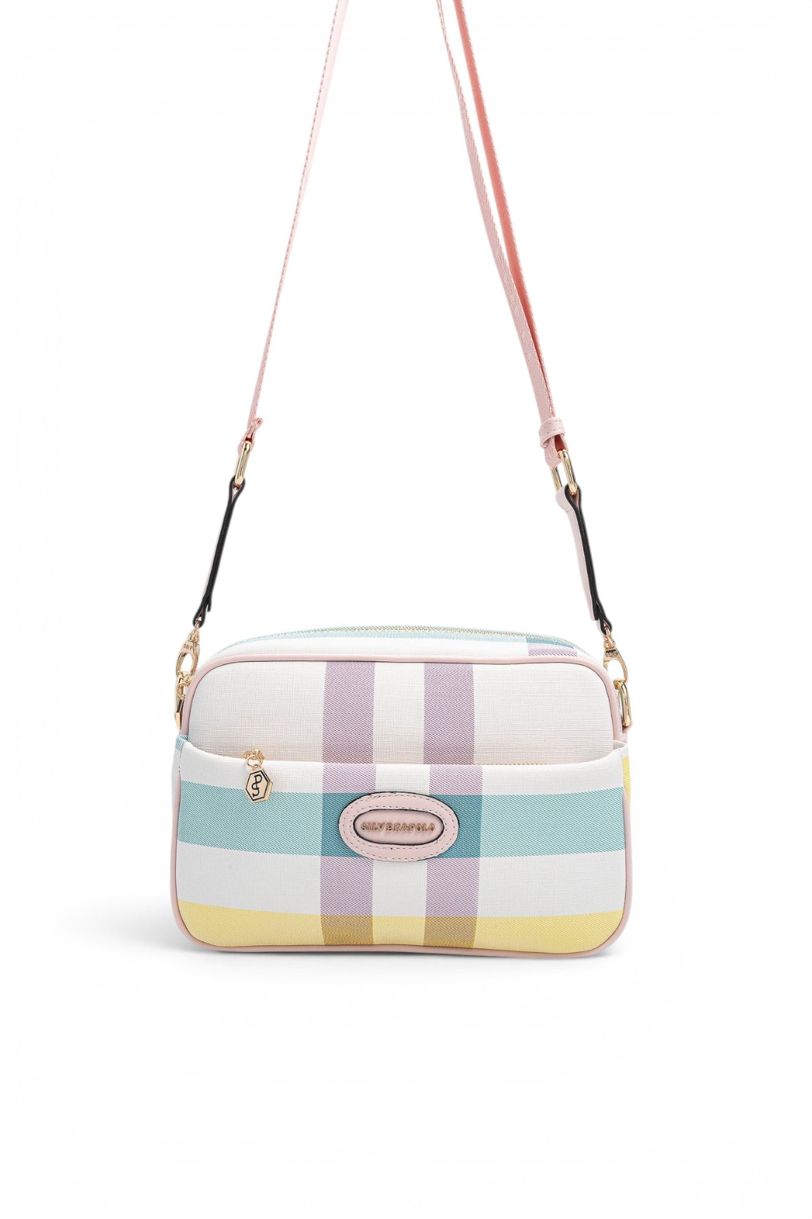SP1267 Kadın Çapraz Çanta Ekose Lila - Pembe SP1267-M71