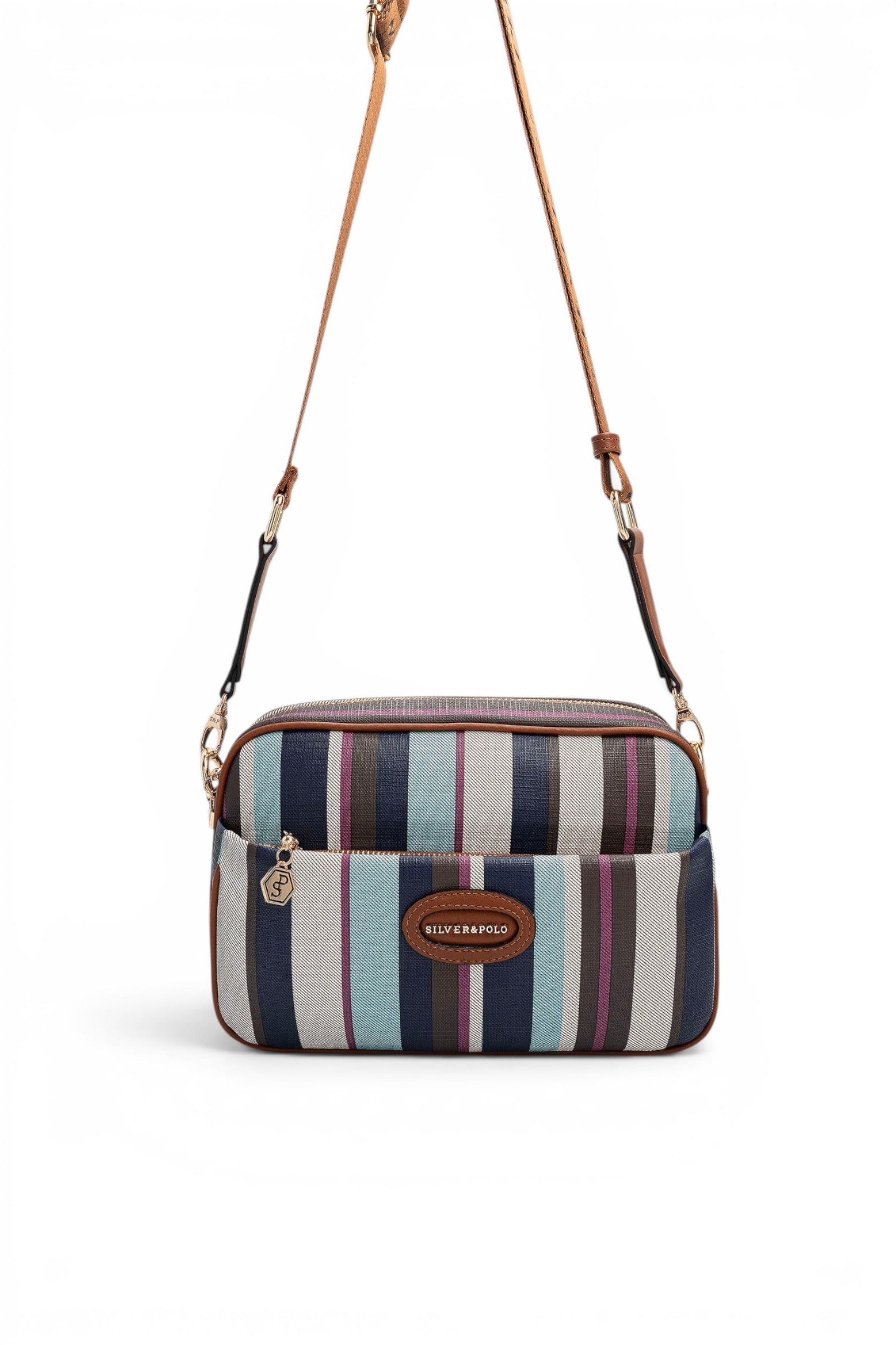 SP1267 Kadın Çapraz Çanta Ekose Mix - Taba SP1267-M2