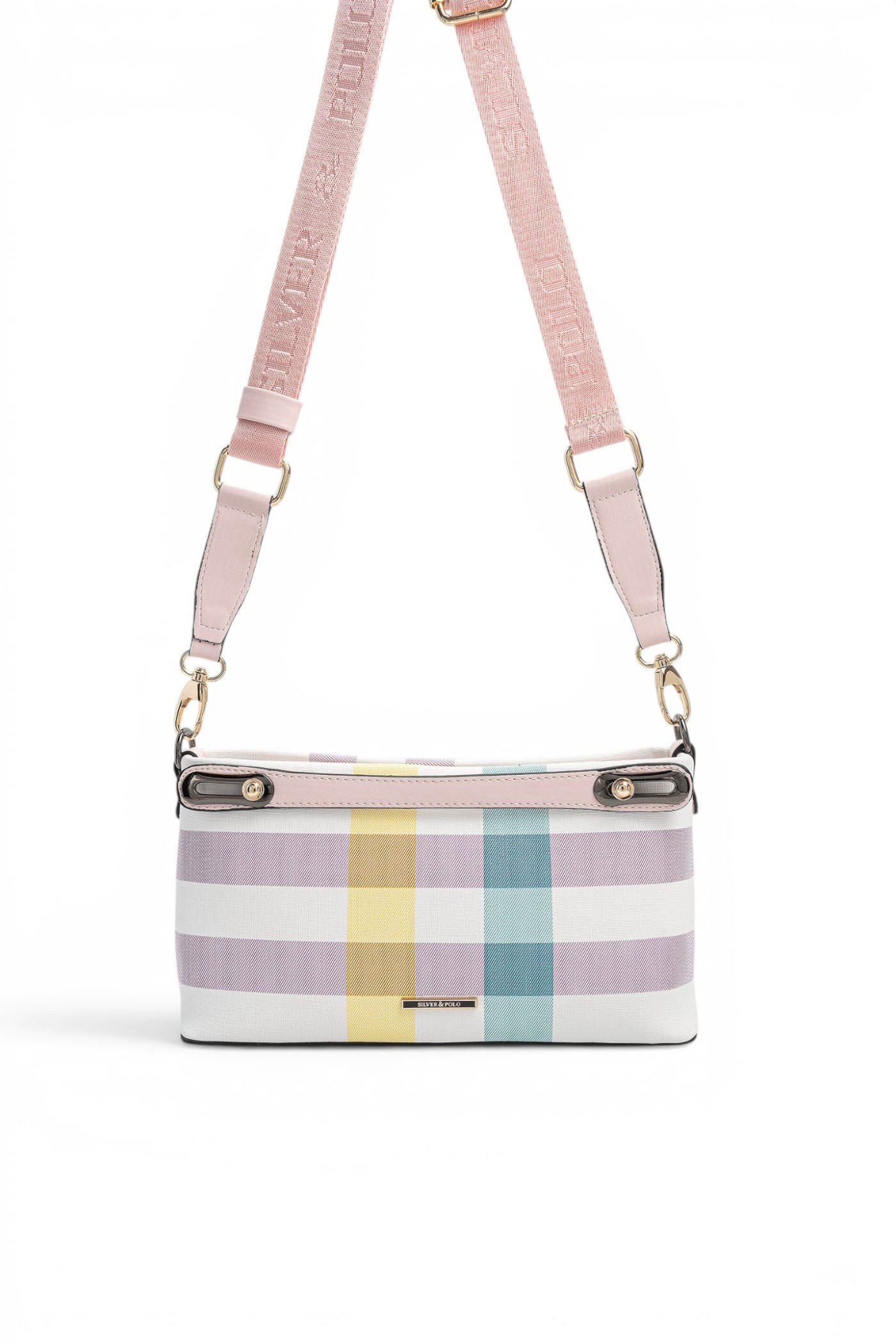 SP1288 Kadın Çapraz Çanta Ekose Lila - Pembe SP1288-M71