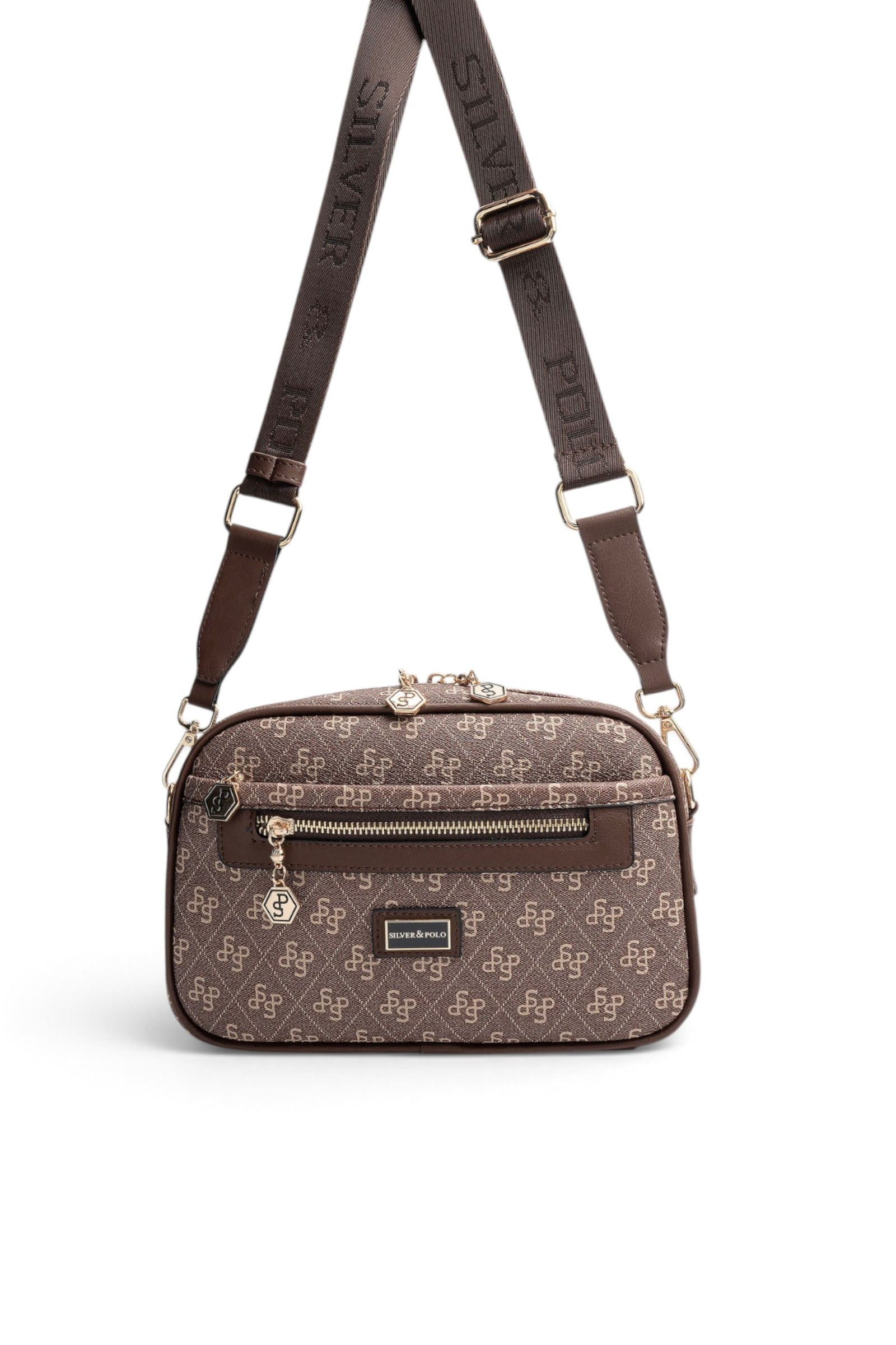 SP1297 Kadın Çapraz Çanta Monogram Kahve - Kahve SP1297-M178