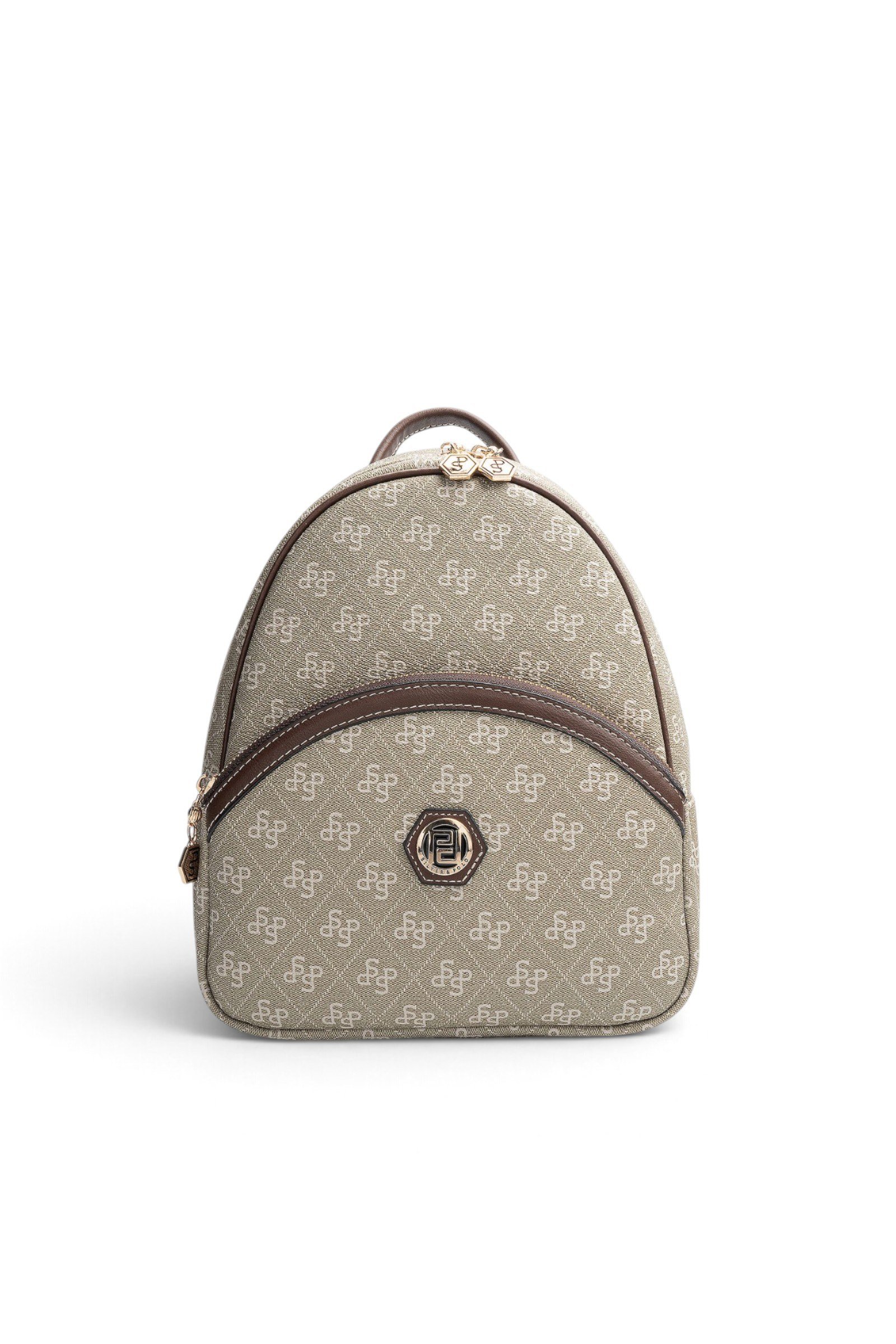 SP945 Kadın Sırt Çantası Monogram Y.Yeşil - Kahve SP945-M178