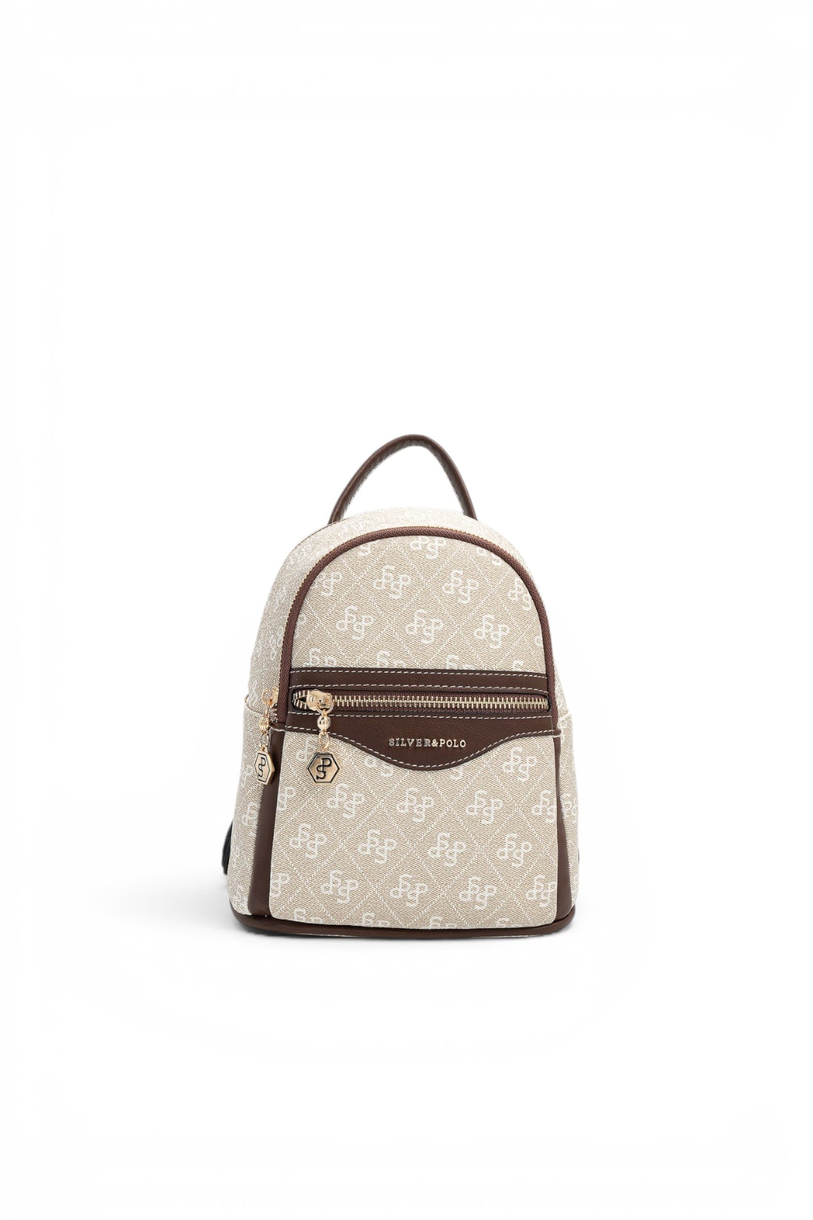 SP983 Kadın Sırt Çantası Monogram Taş - Kahve SP983-M178