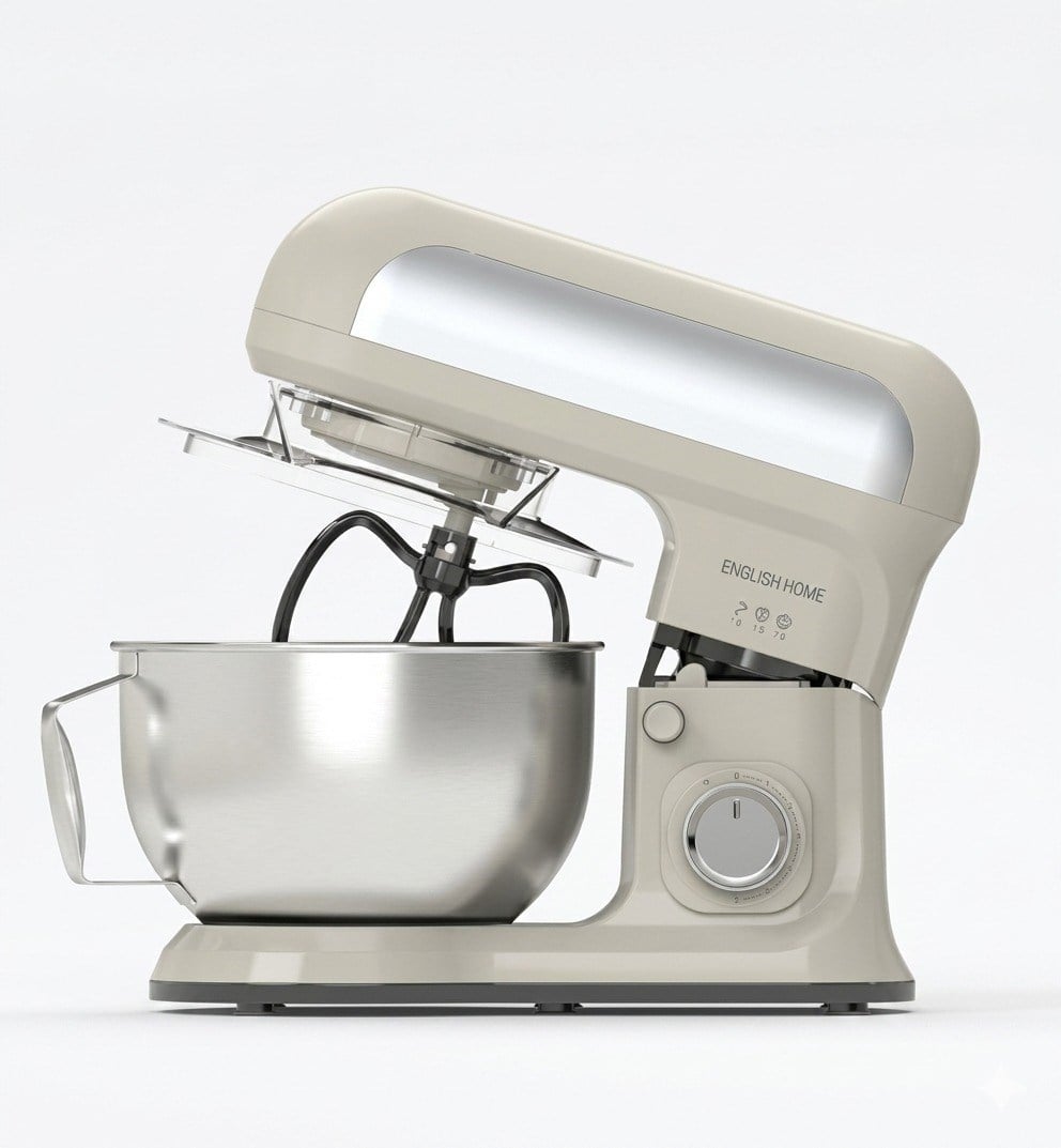English Home SMR 3001 Hammurix Stand Mikseri Bej – 1500W, 5,5 L, 6 Hızlı Hamur Yoğurma Makinesi