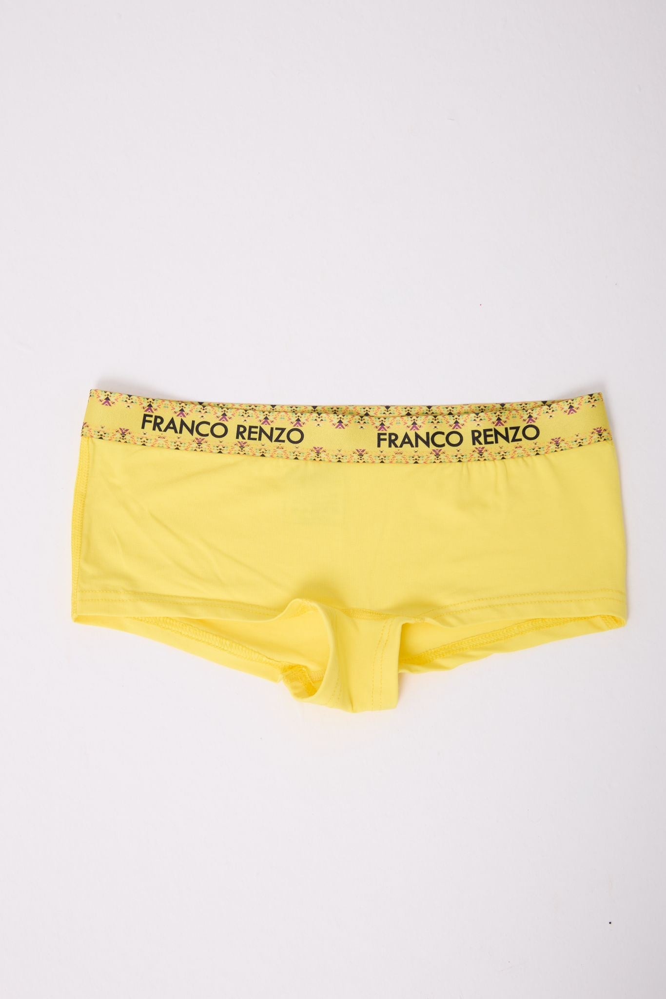 Pamuklu Likralı Baskılı  Boyshort 3'lü Set Kadın Külot Sarı
