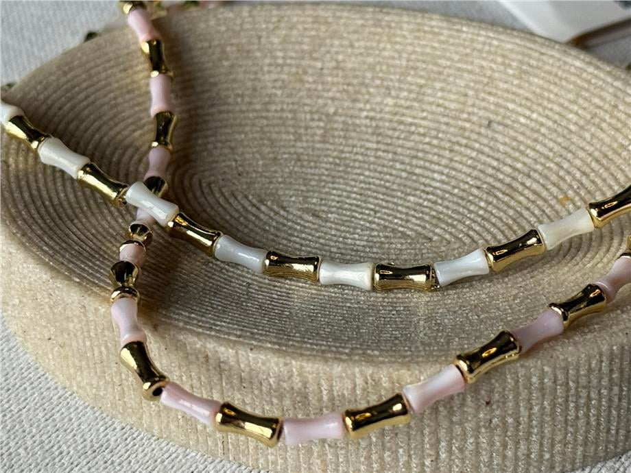 Kemik Model Pembe Kolye  