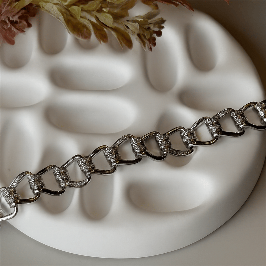 Silver Gömme taşlı Ayarlanabilir Xuping Bileklik