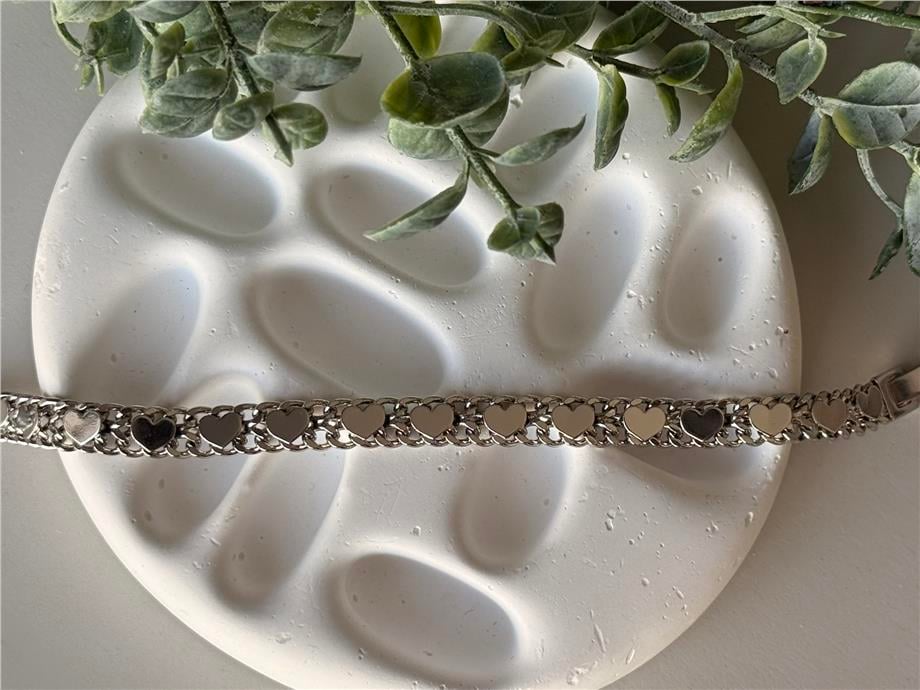 Silver Kalp Plaka Detaylı Xuping Bileklik