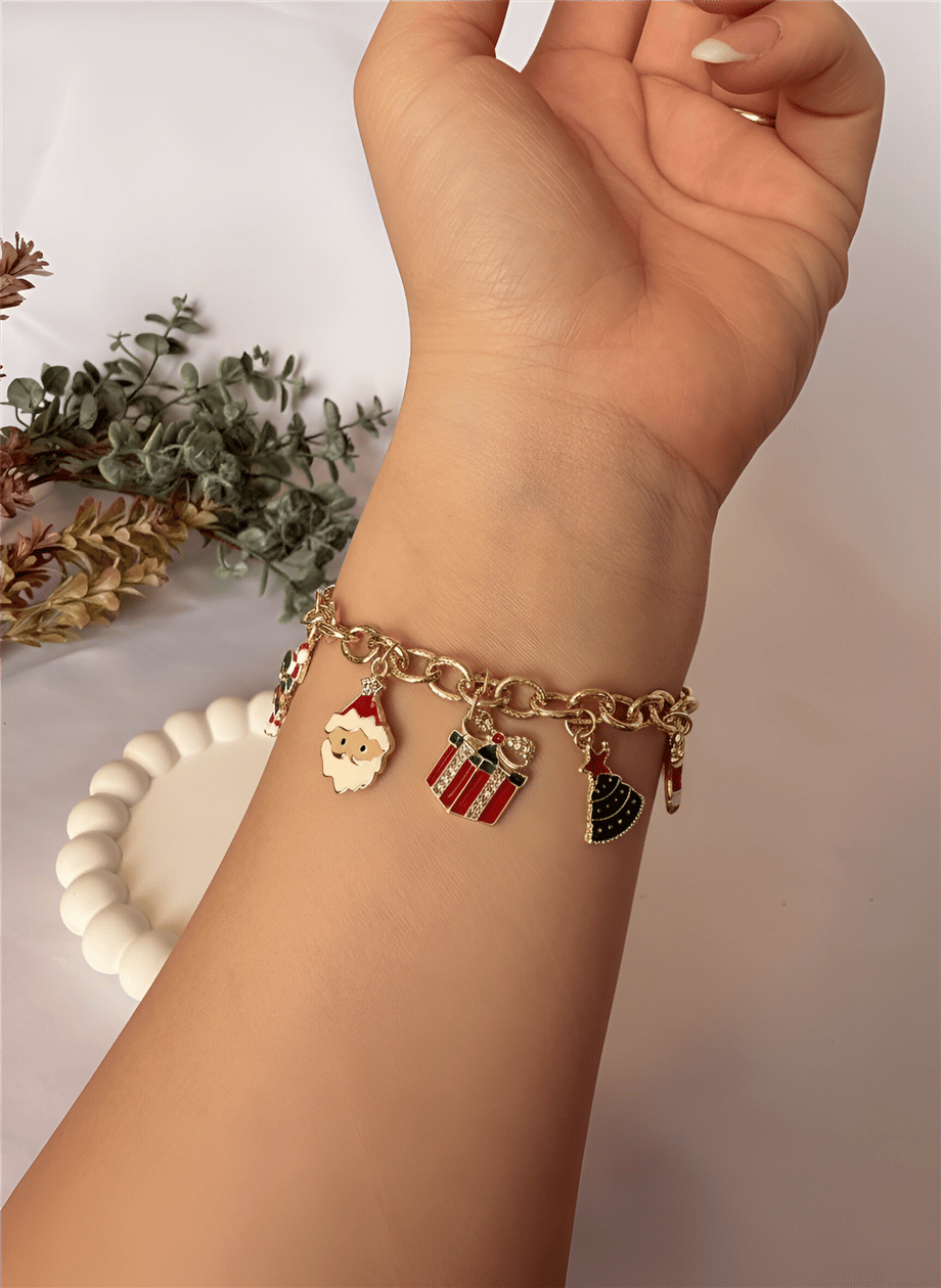 yılbaşı temalı 14k bileklik 
