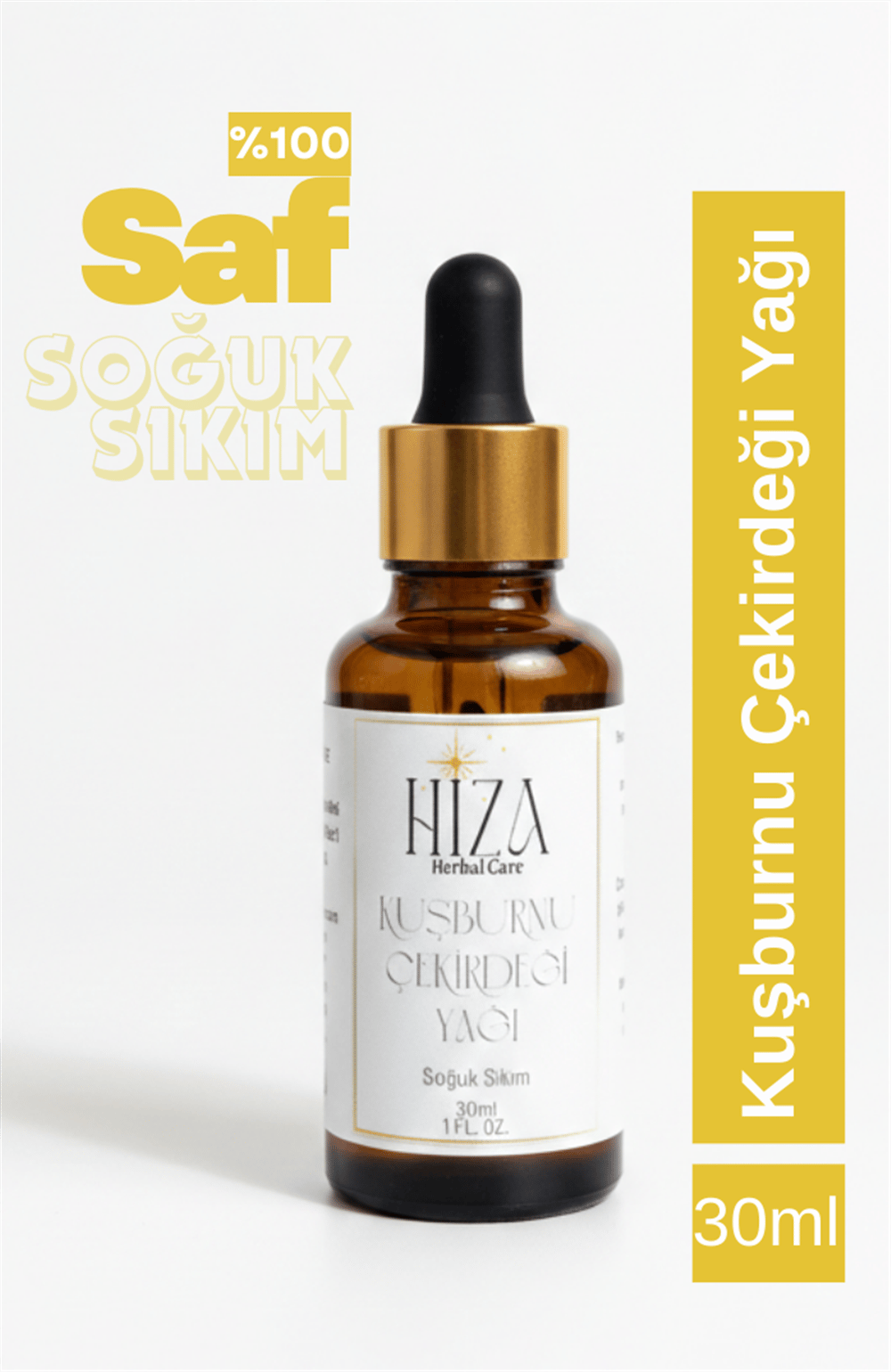 %100 DOĞAL  KUŞBURNU ÇEKİRDEĞİ YAĞI 30 ML