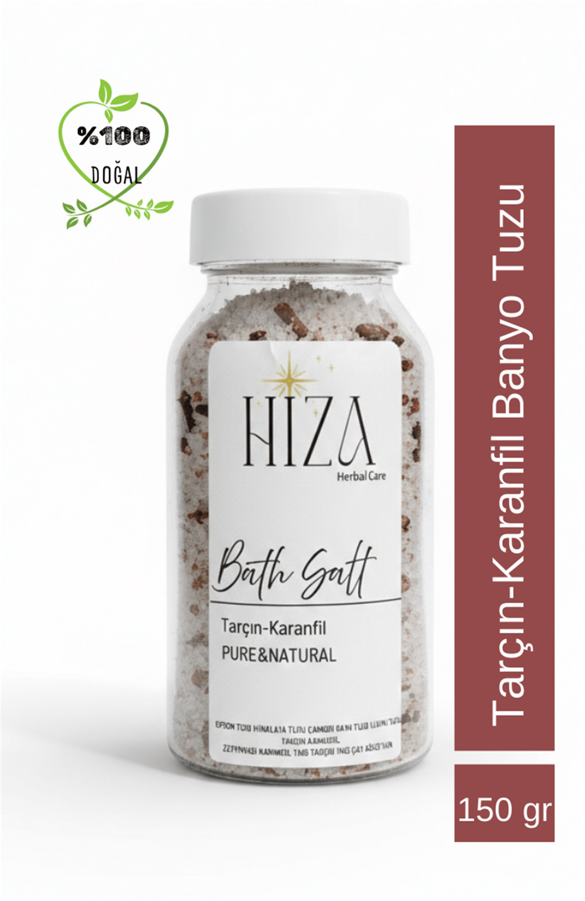 DOĞAL YAĞ İÇERİKLİ TARÇIN KARANFİL BANYO TUZU 150 GR  150 GR