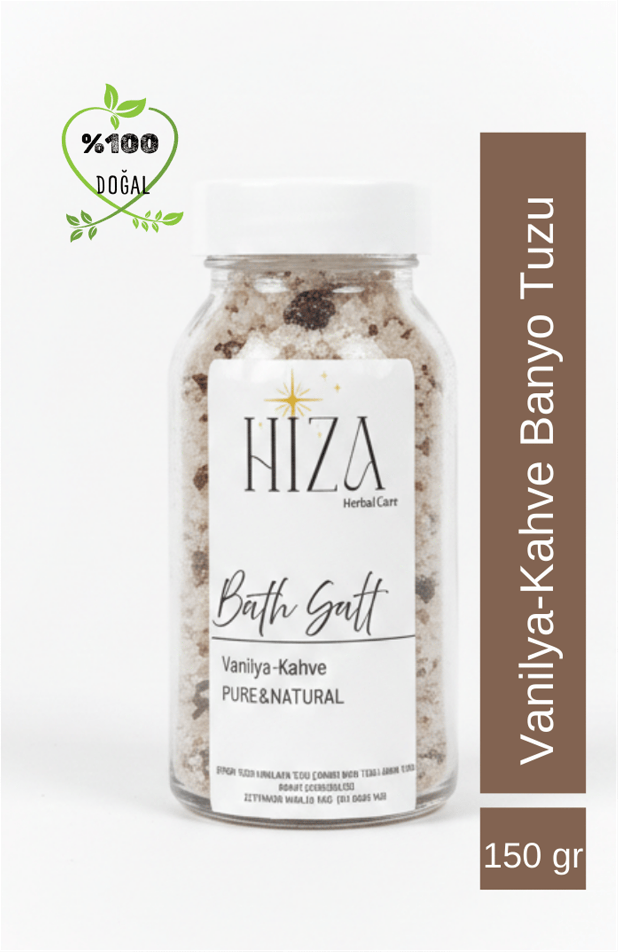 DOĞAL YAĞ İÇERİKLİ VANİLYA KAHVE BANYO TUZU 150 GR 150 GR