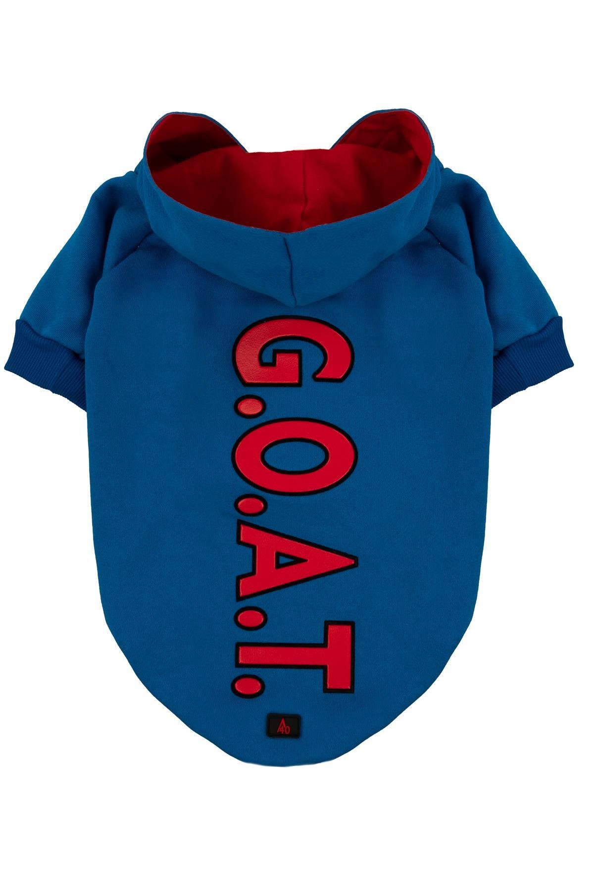 G.O.A.T Mavi Kapüşonlu Köpek Sweatshirt (9'lu) Set