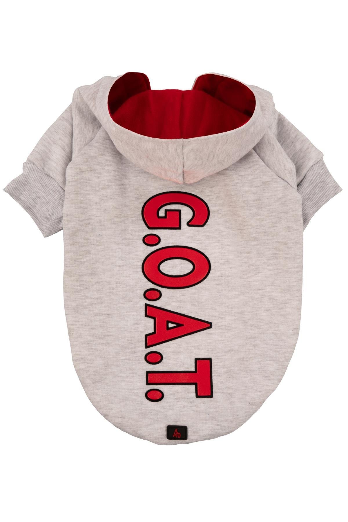 G.O.A.T Gri Kapüşonlu Köpek Sweatshirt (9'lu) Set  