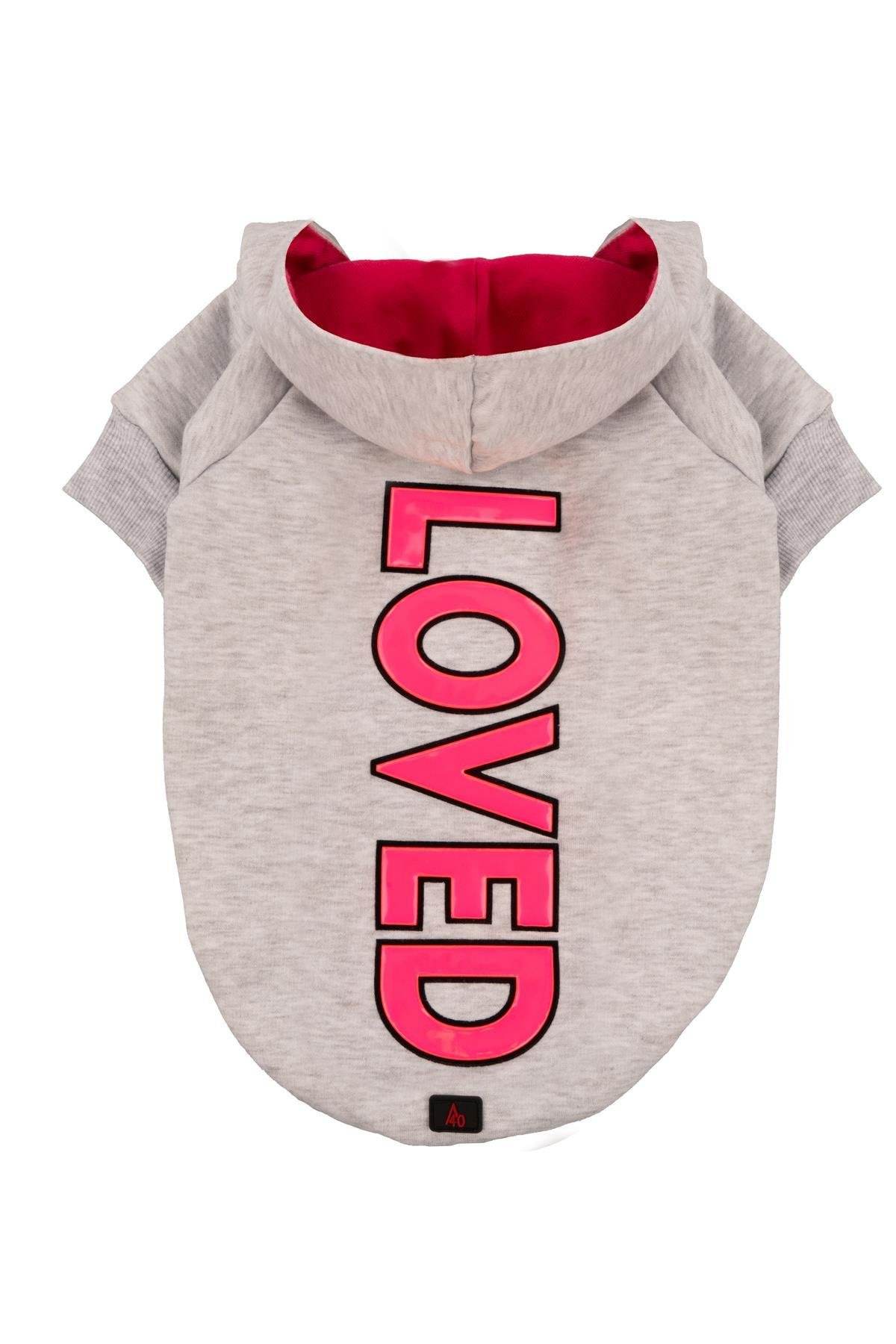 LOVED Gri Kapüşonlu Köpek Sweatshirt (9'lu) Set