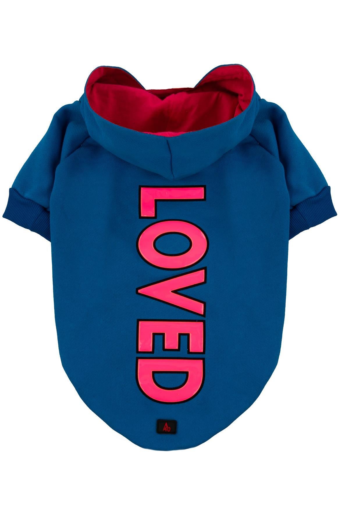 LOVED Mavi Kapüşonlu Köpek Sweatshirt (9'lu) Set