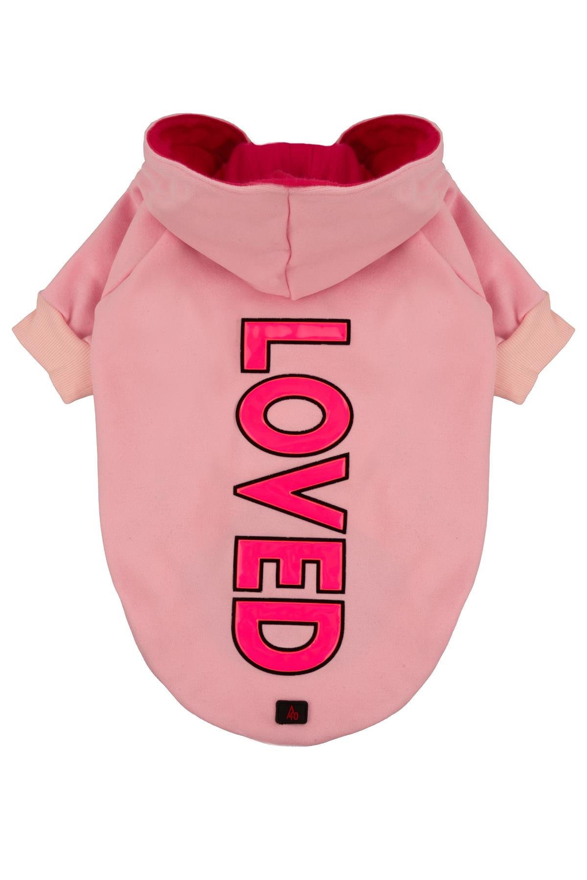LOVED Pembe Kapüşonlu Köpek Sweatshirt (9'lu) Set