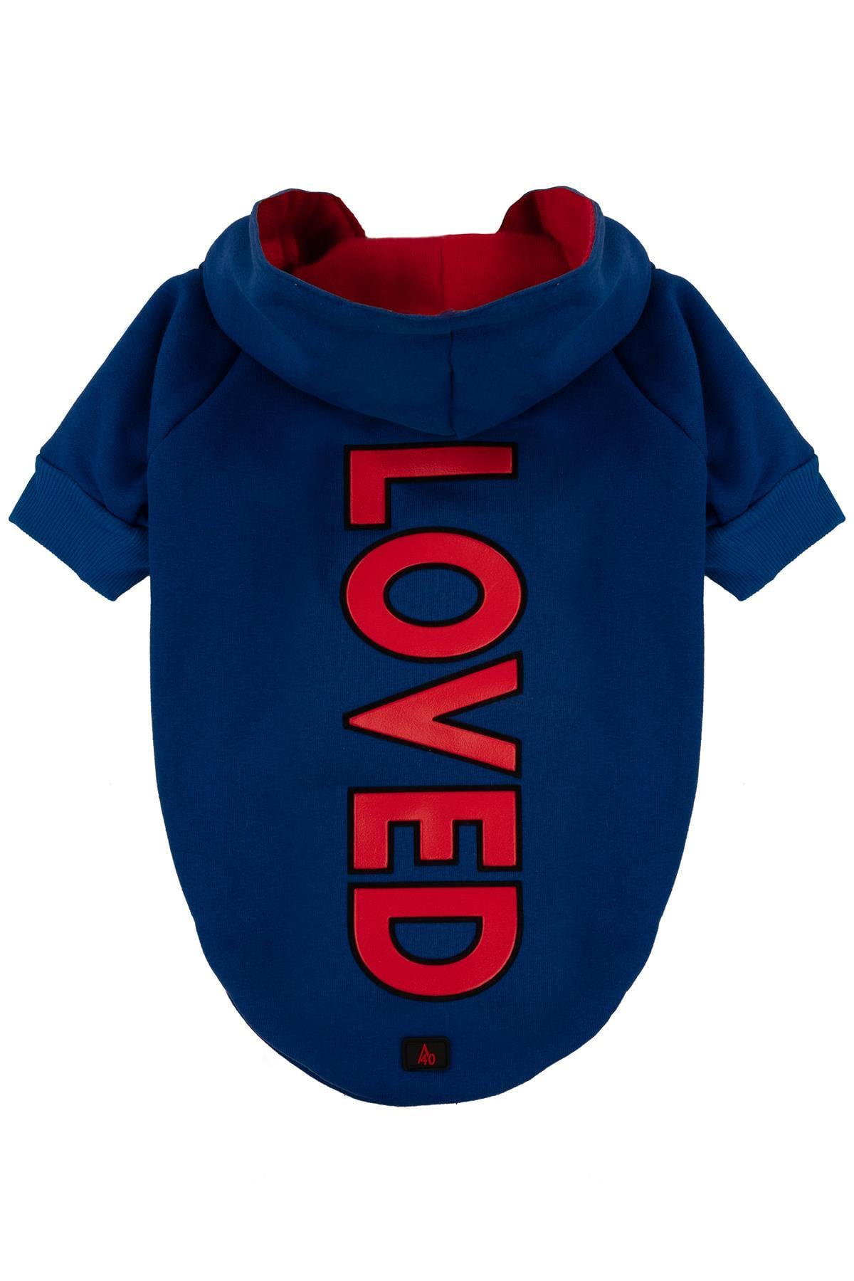 LOVED Sax Mavi Kapüşonlu Köpek Sweatshirt (9'lu) Set