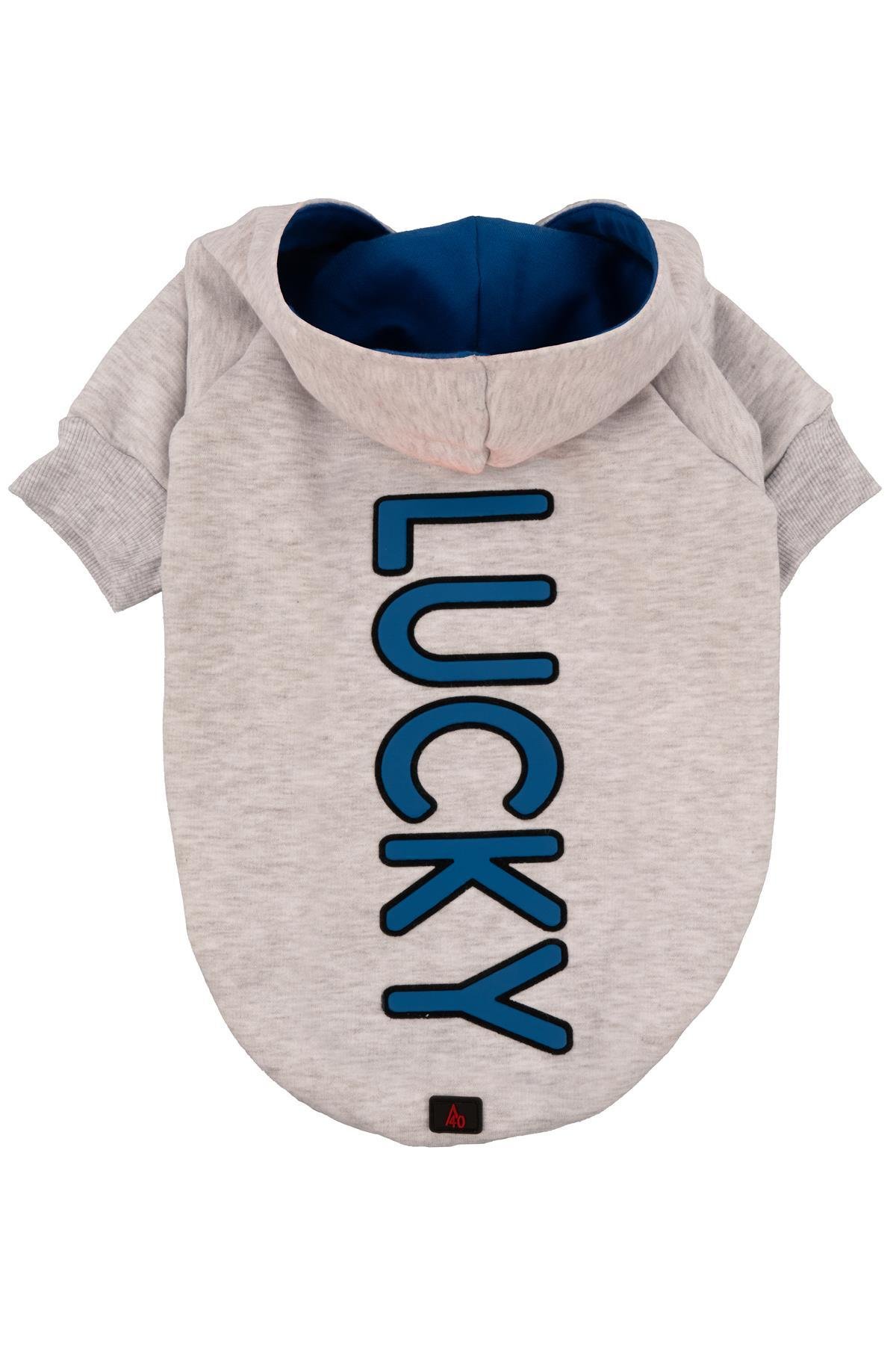 LUCKY Gri Kapüşonlu Köpek Sweatshirt (9'lu) Set