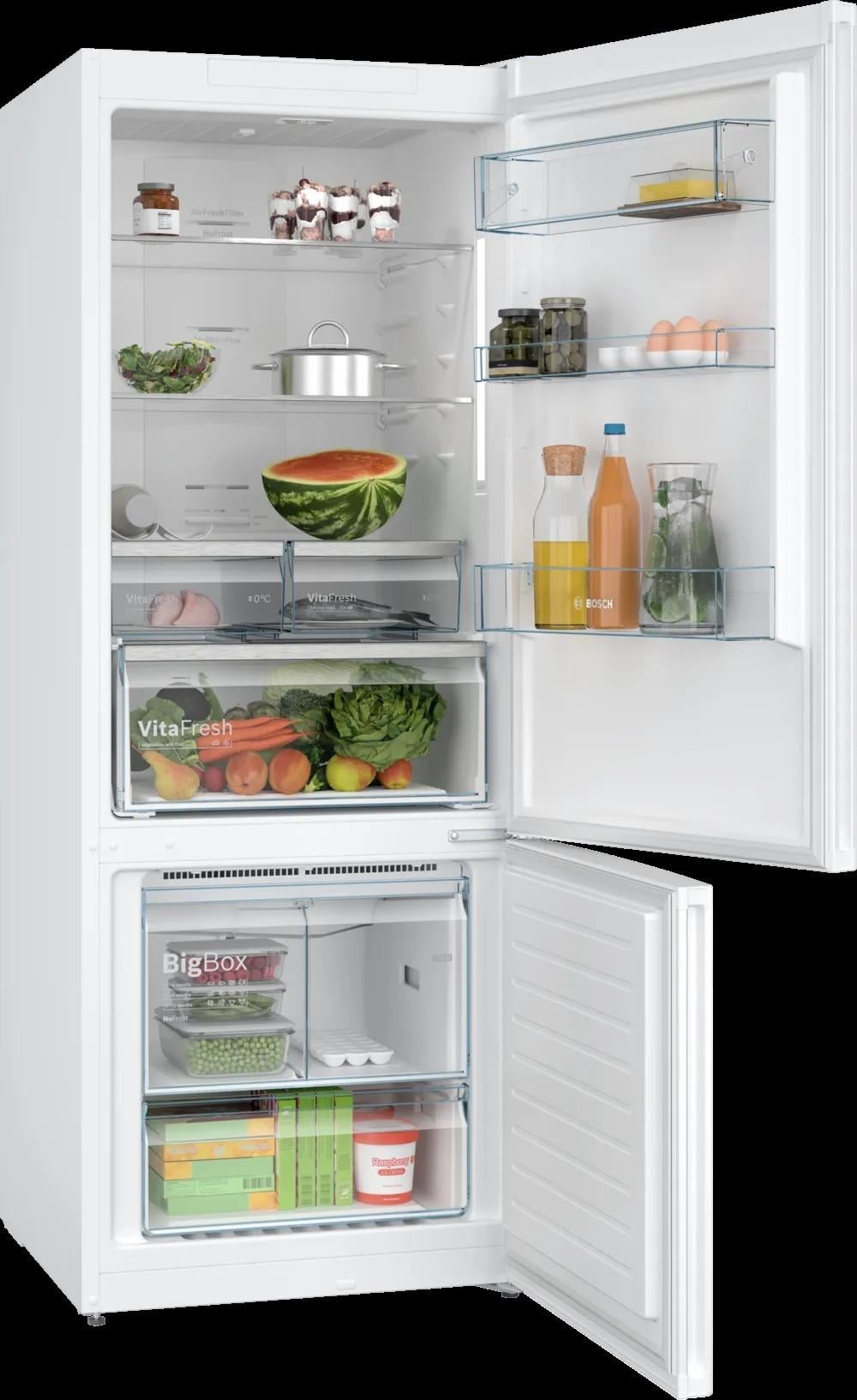 Serie 4 Alttan Donduruculu Buzdolabı 186 x 70 cm Kolay temizlenebilir Inox, Total No Frost  KGN55VIE0N