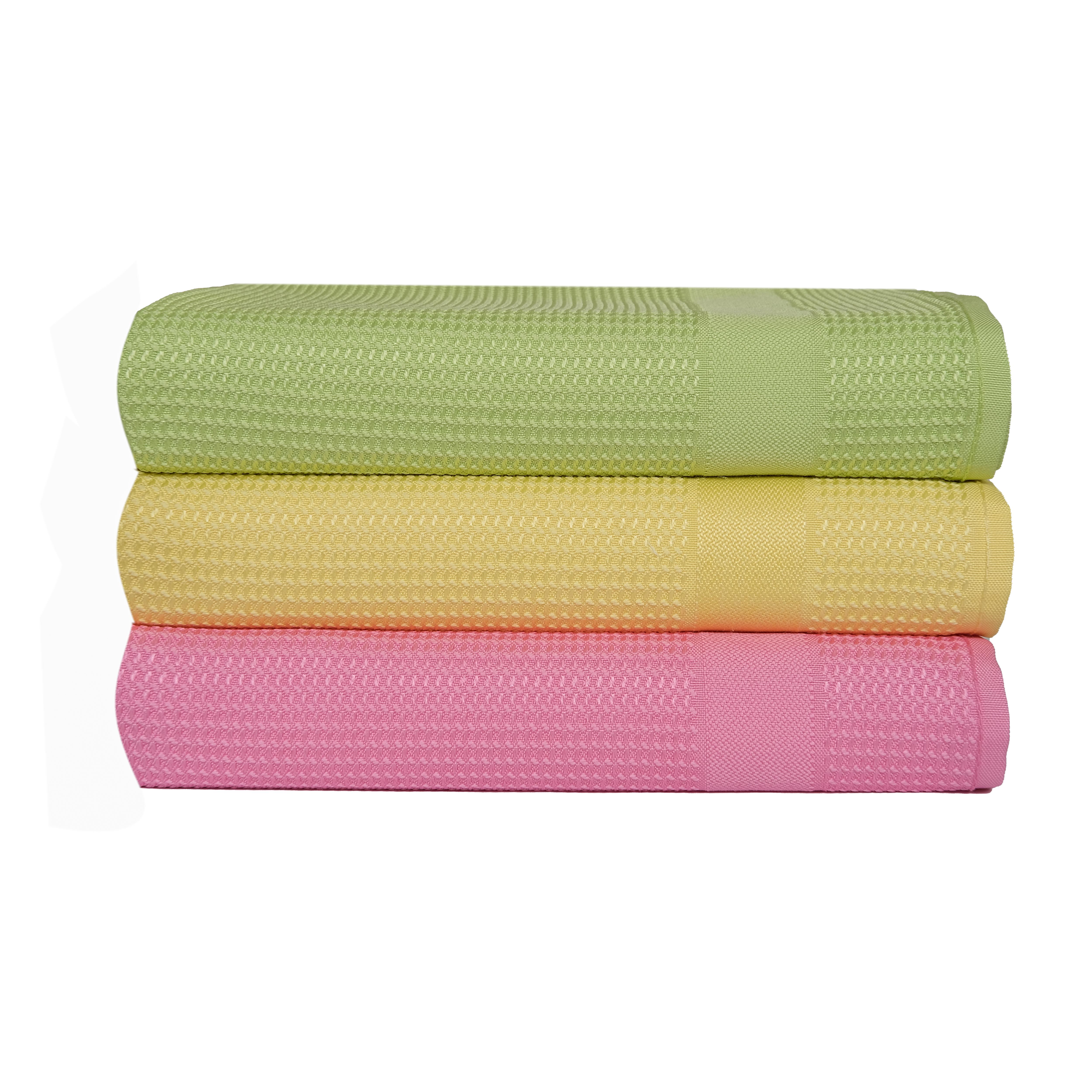 Sihirli Bez 3'lü Polyamid Antibakteriyel Mikrofiber Dekoratif Cam Mutfak Temizlik Bezi 42x70cm