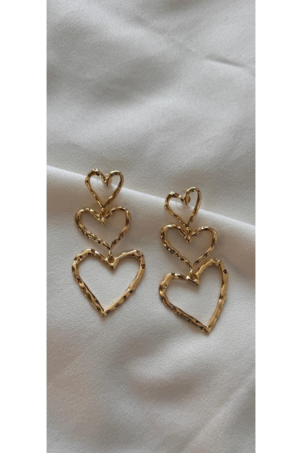 Gold kalpli sallantılı küpe