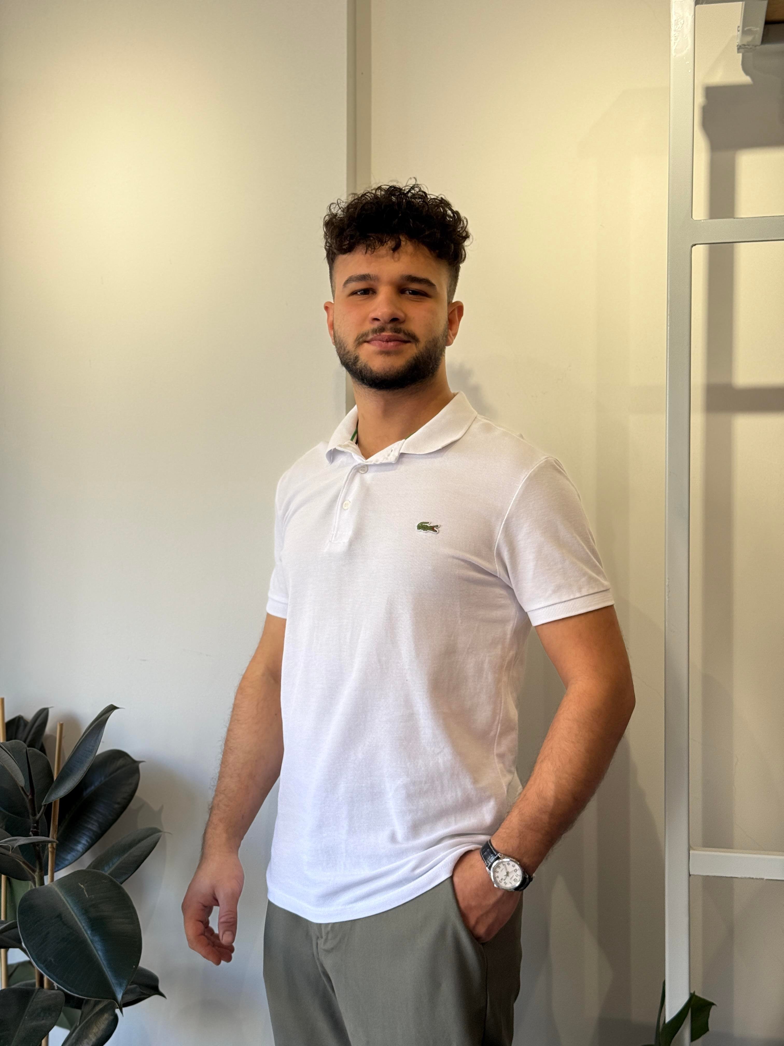 BEYAZ POLO YAKA L*ACOSTE T-SHIRT