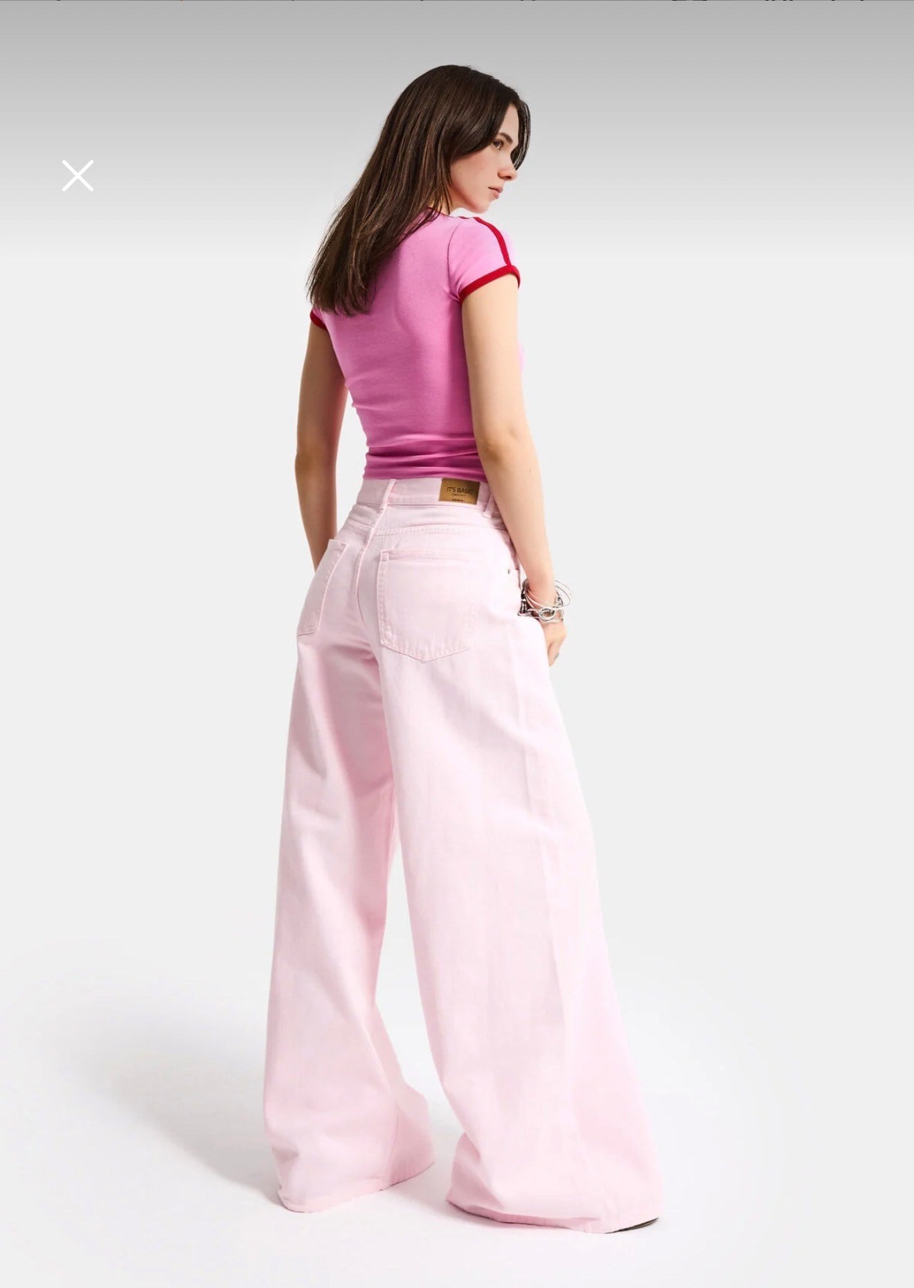 ITS BASIC PEMBE PALAZZO PANTOLON