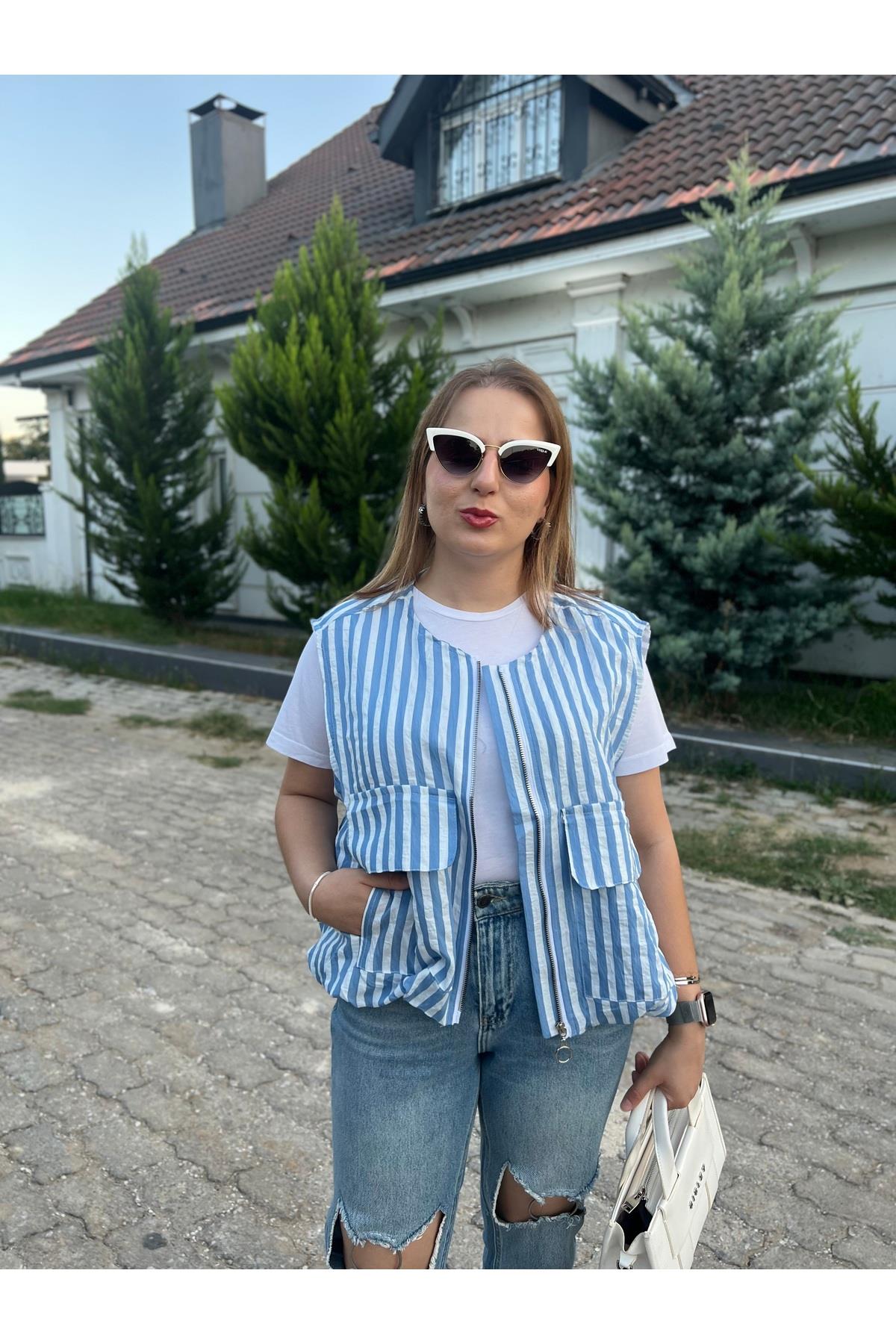 Kolsuz Paraşüt Balon Model Mavi Yelek