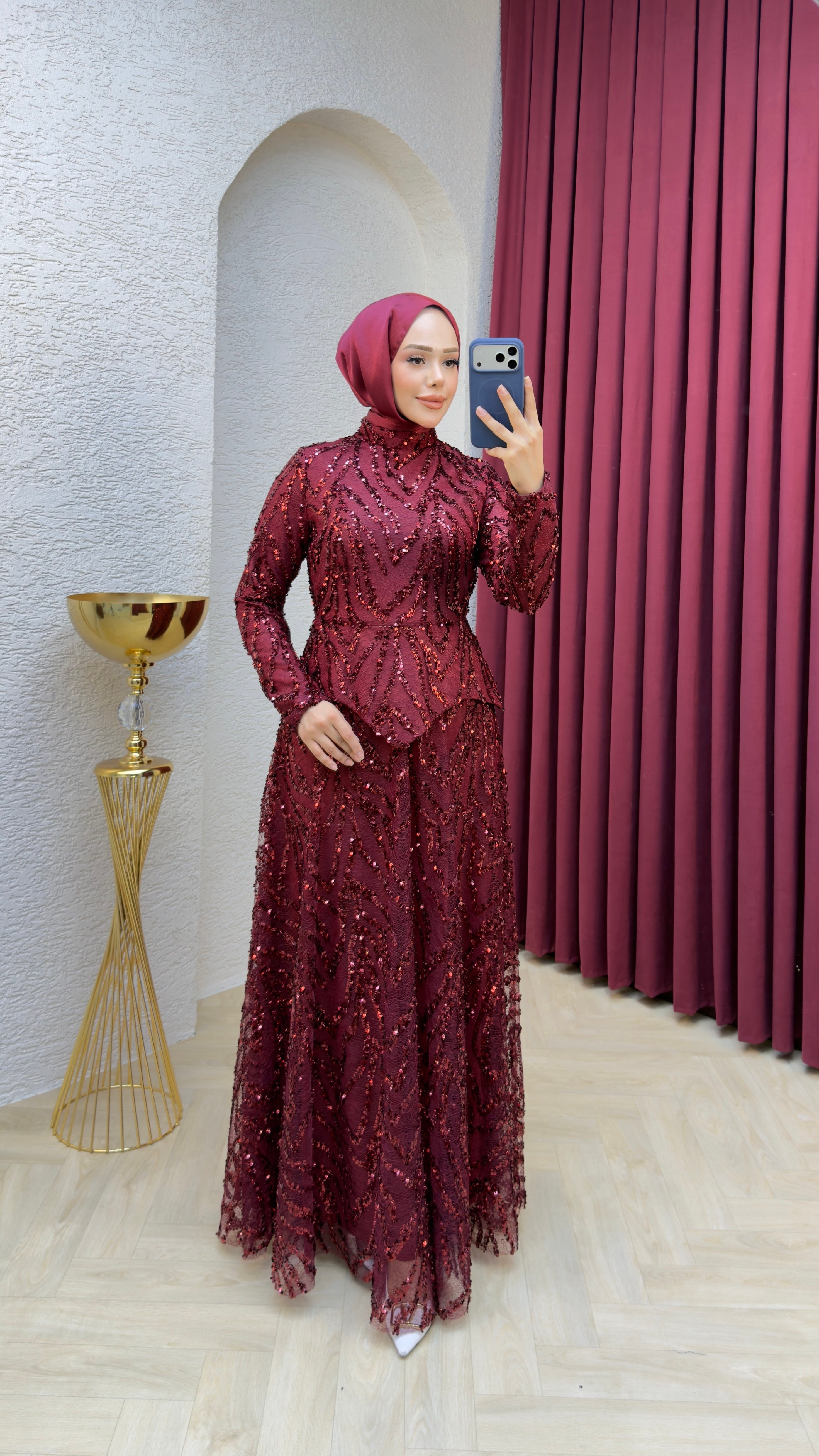 Hazal Abiye 1028 Bordo